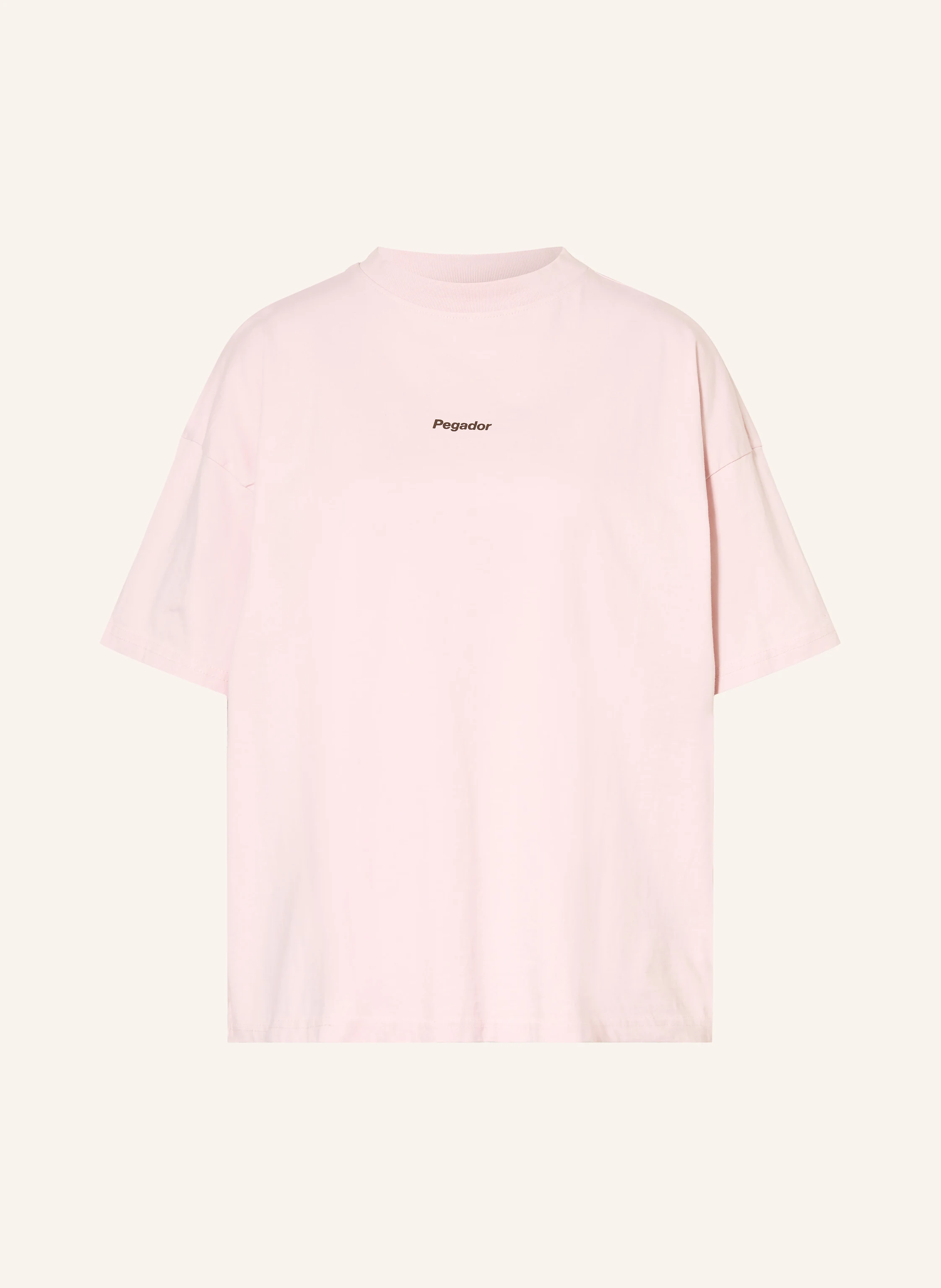 PEGADOR MIRAVET oversized shirt: LIGHT PINK / BROWN