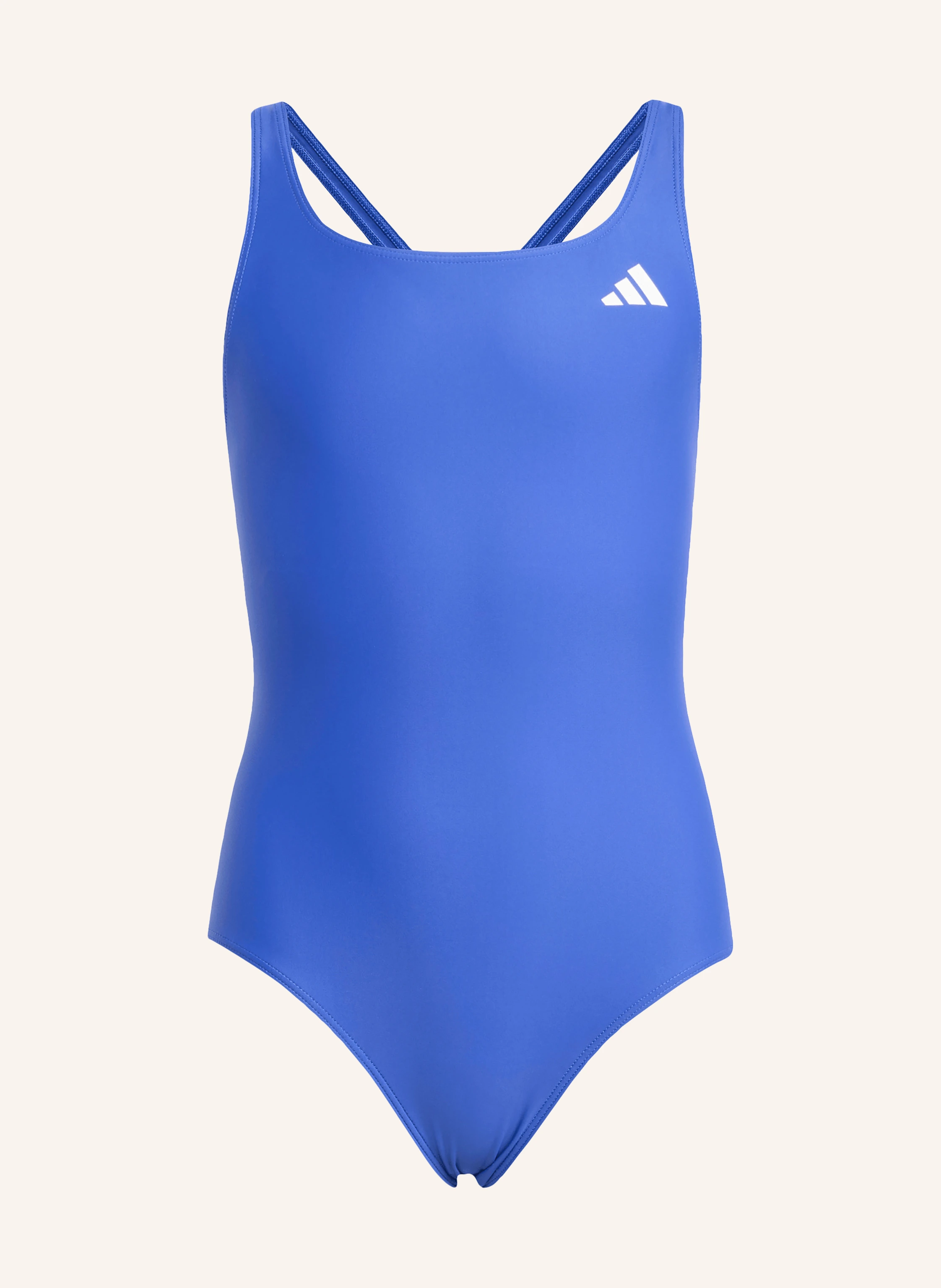 adidas V-Back Swimsuit with Cut-Out: BLUE