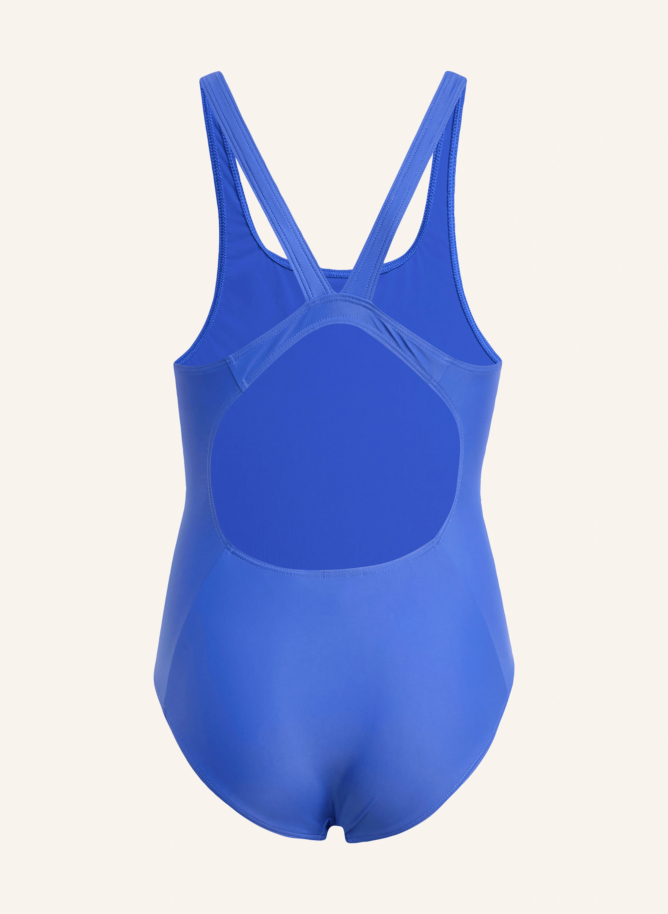 adidas V-Back Swimsuit with Cut-Out: BLUE