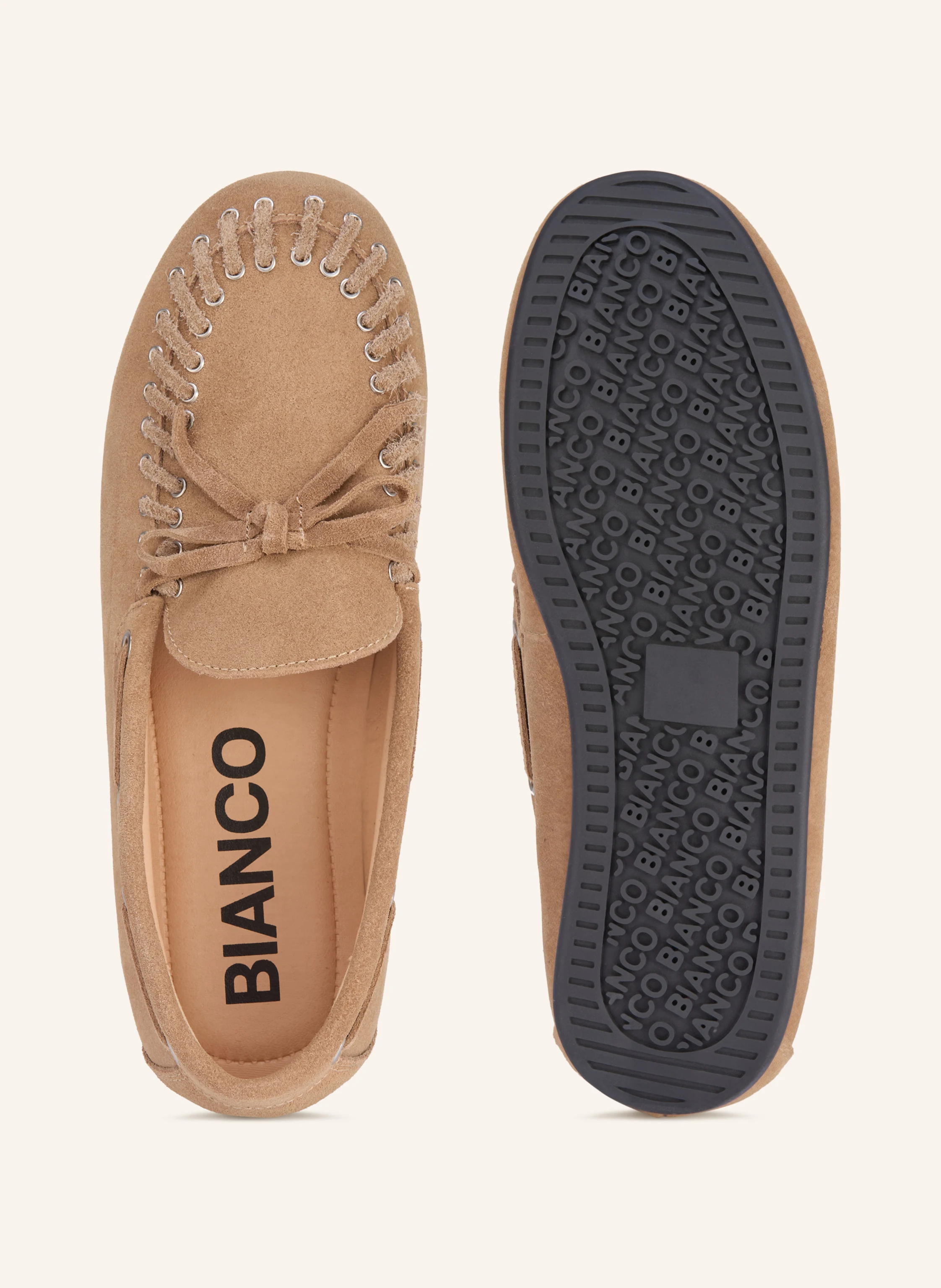 BIANCO BIAMARLENE Moccasins: CAMEL