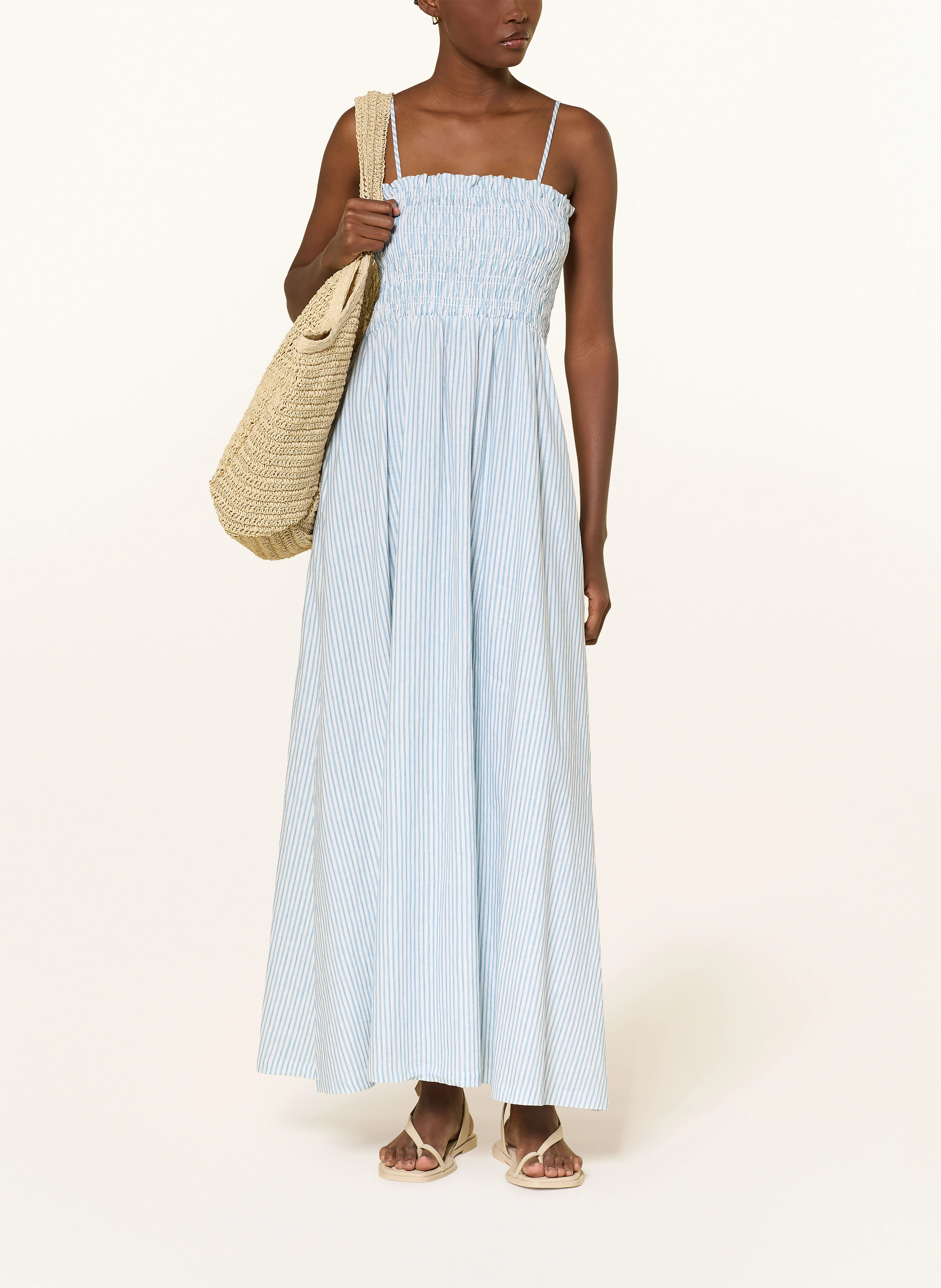 knee length dresses for ladies Secret Garden Shirred Maxi Dress