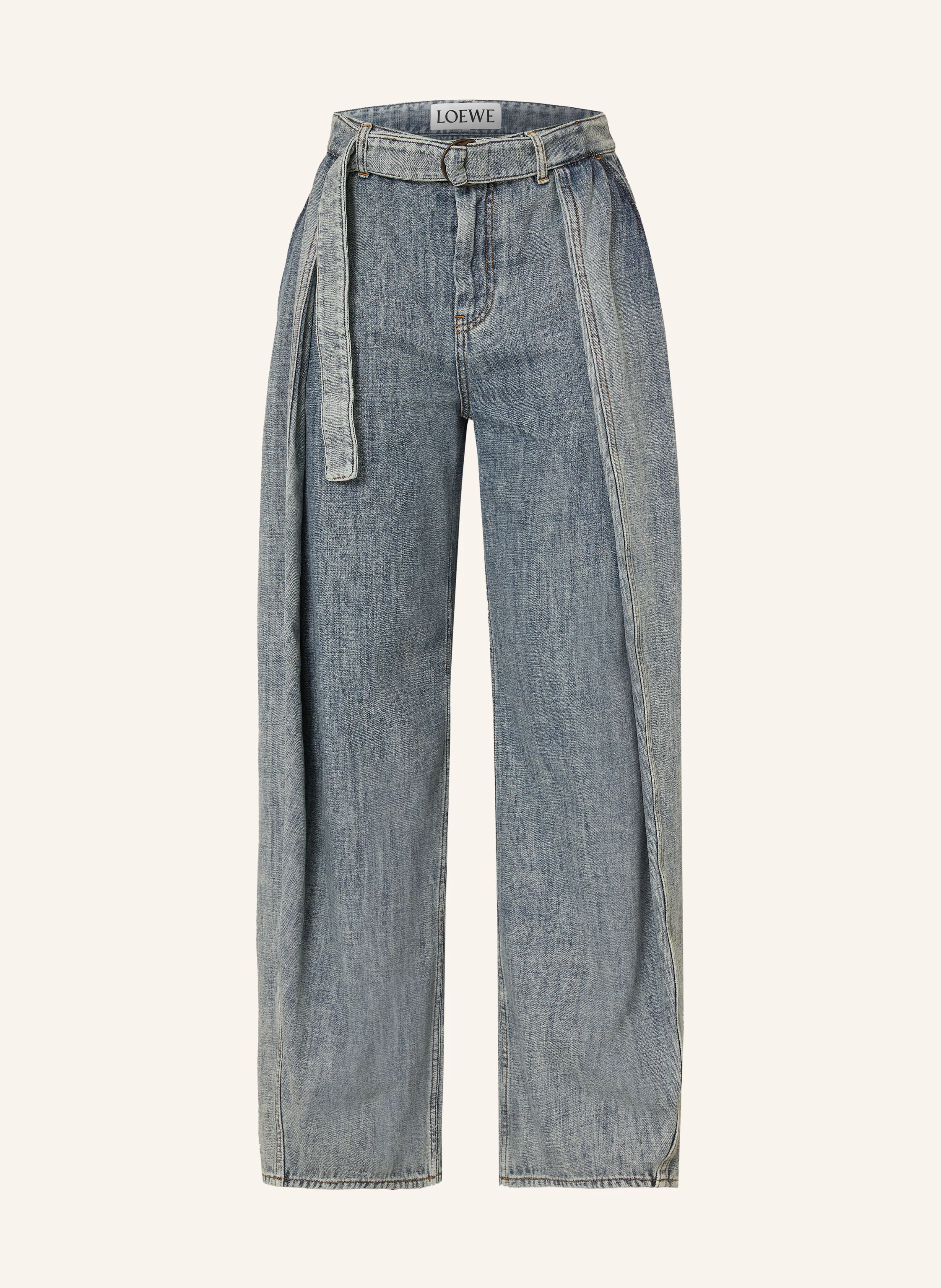 LOEWE Wide-Leg Jeans in 6395 washed denim