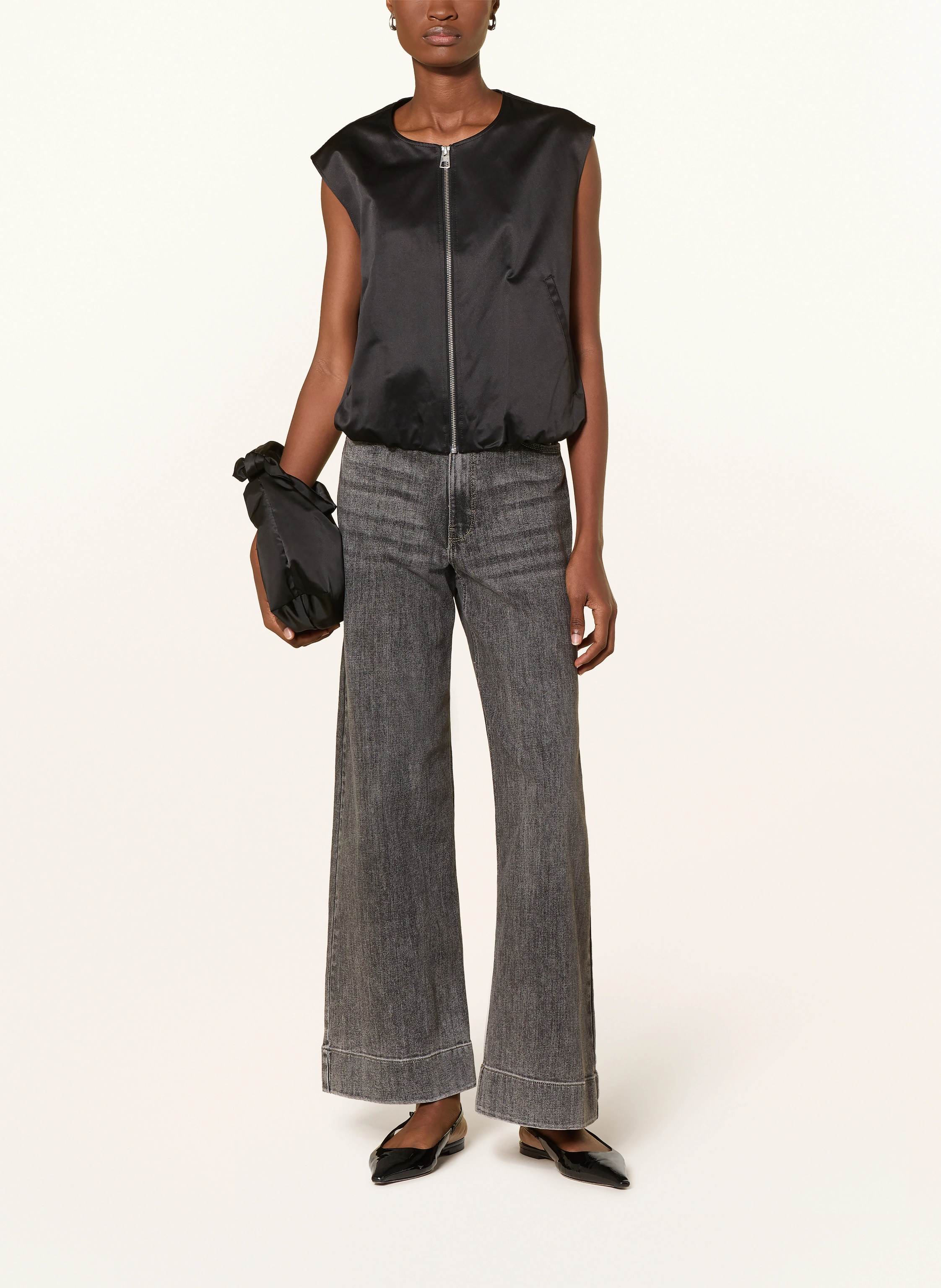 BETTY&CO Wide Leg Jeans: SCHWARZ