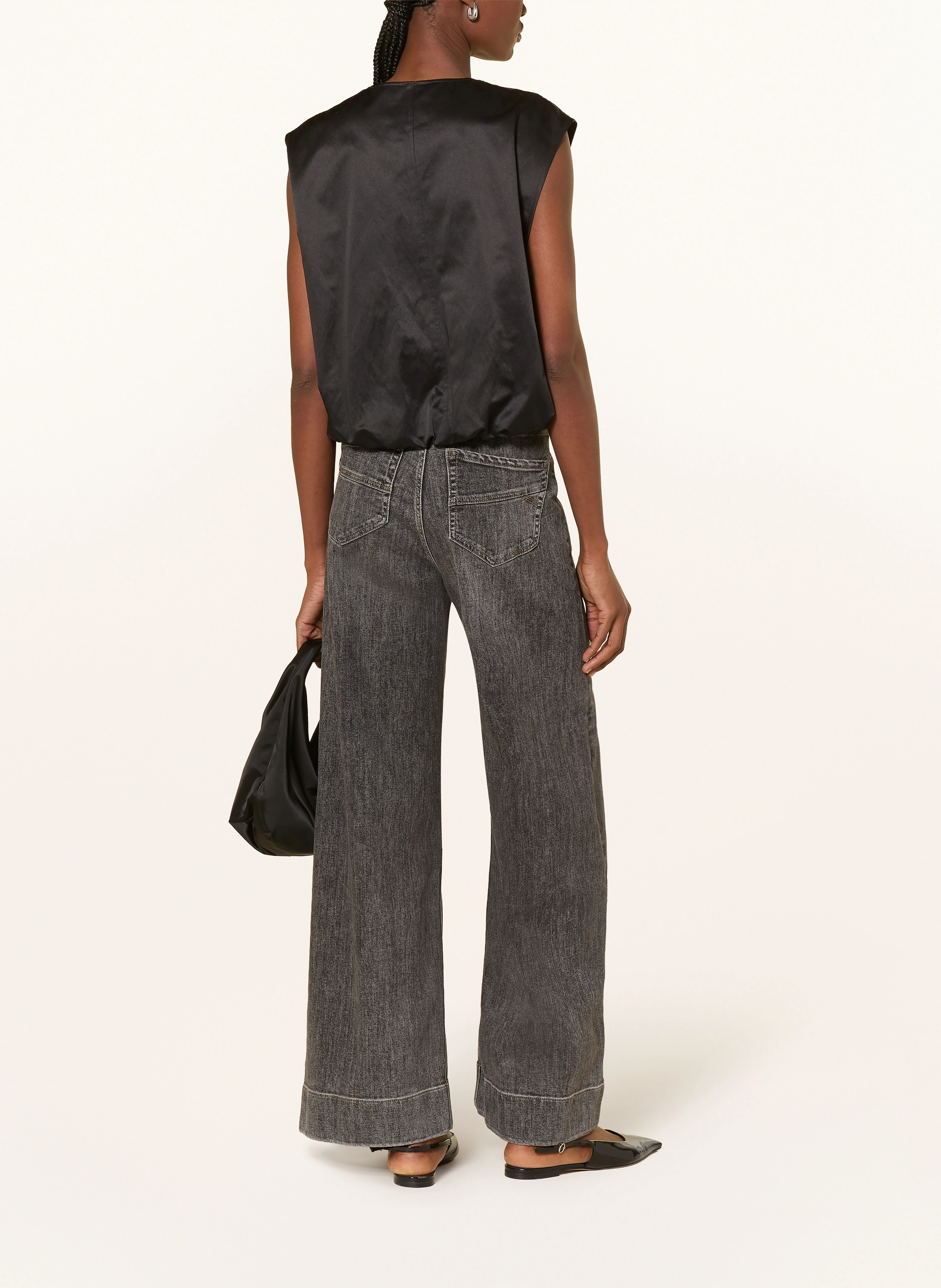 BETTY&CO Wide Leg Jeans: SCHWARZ