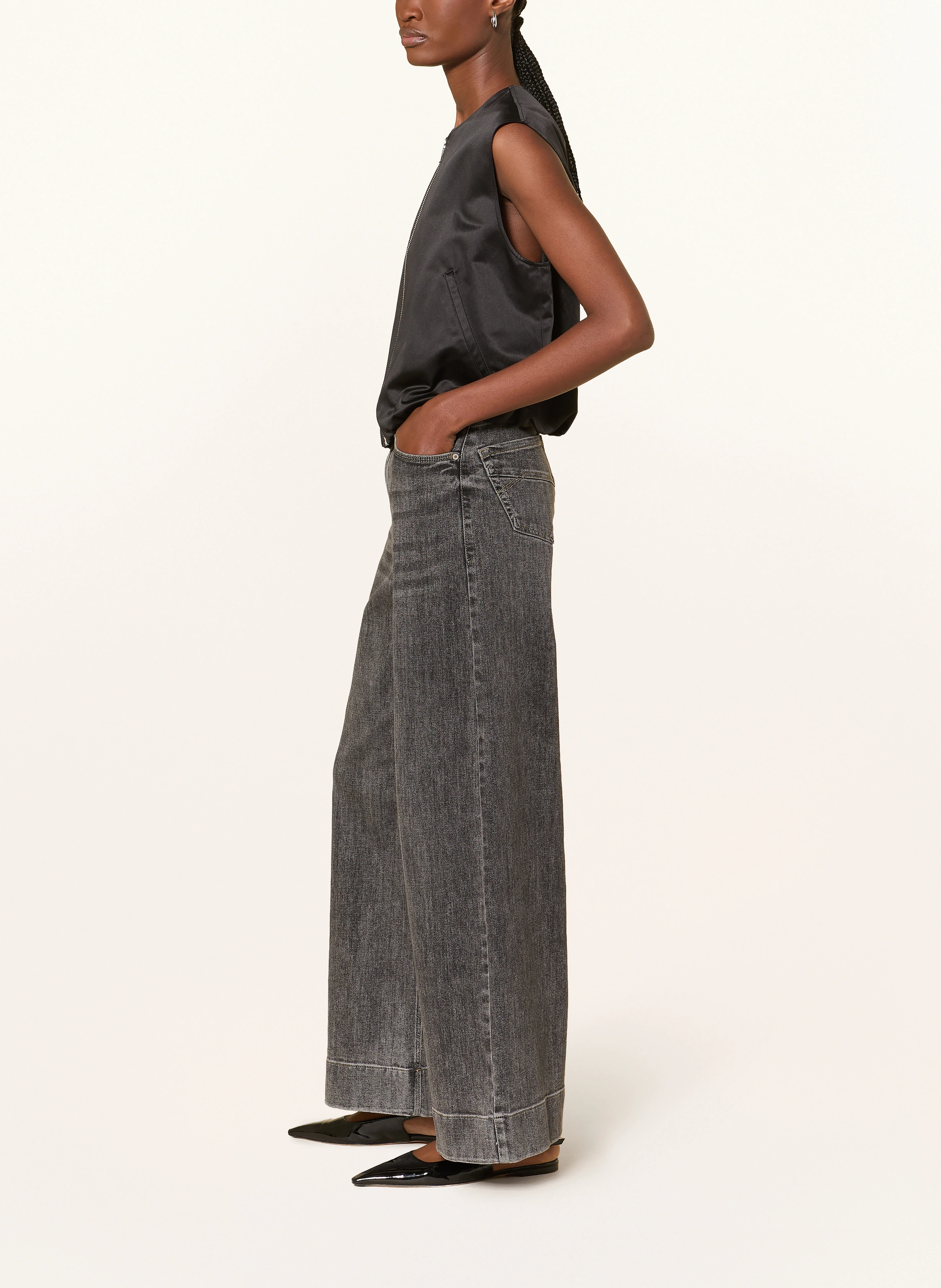 BETTY&CO Wide Leg Jeans: SCHWARZ
