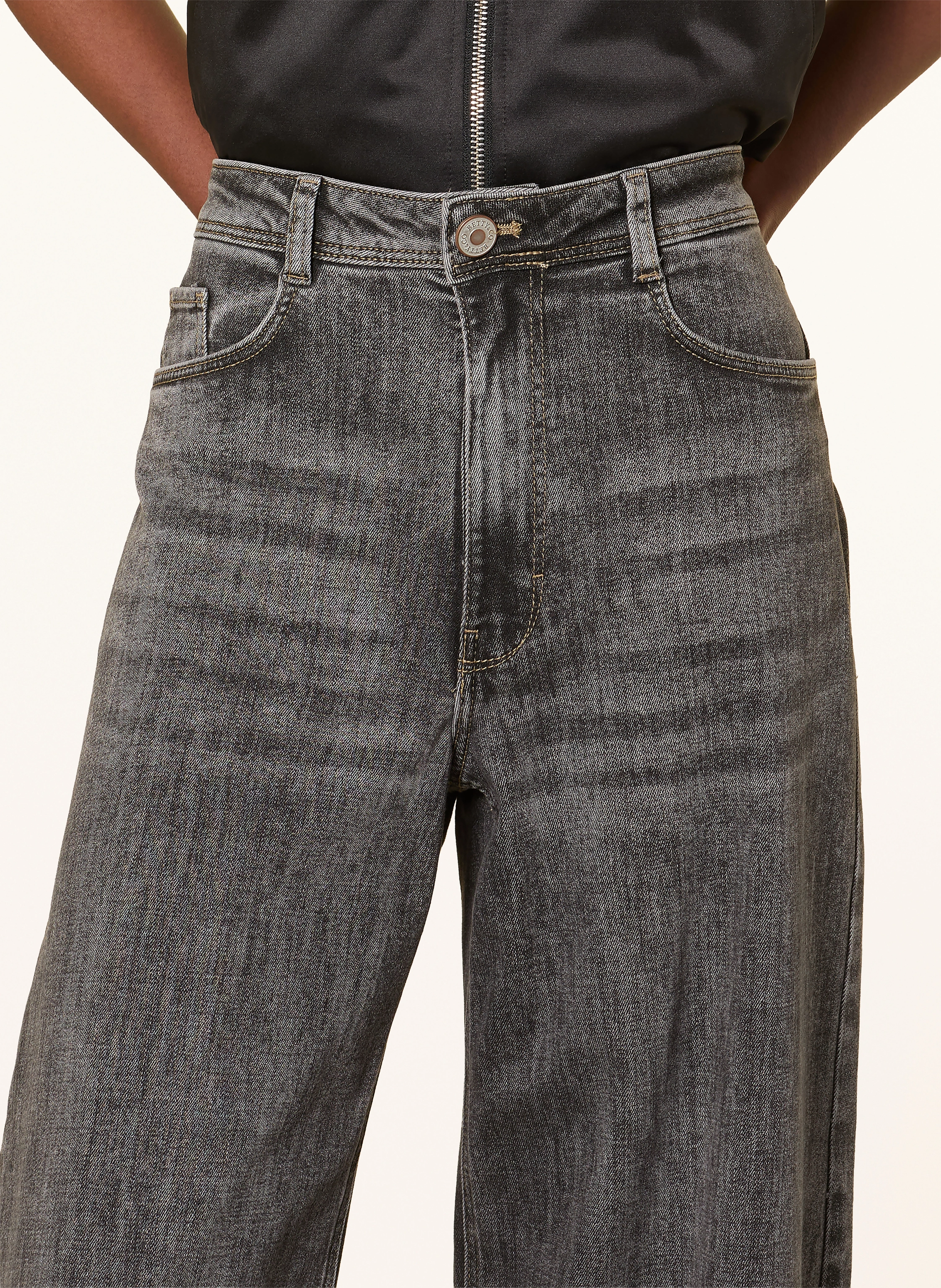 BETTY&CO Wide Leg Jeans: SCHWARZ
