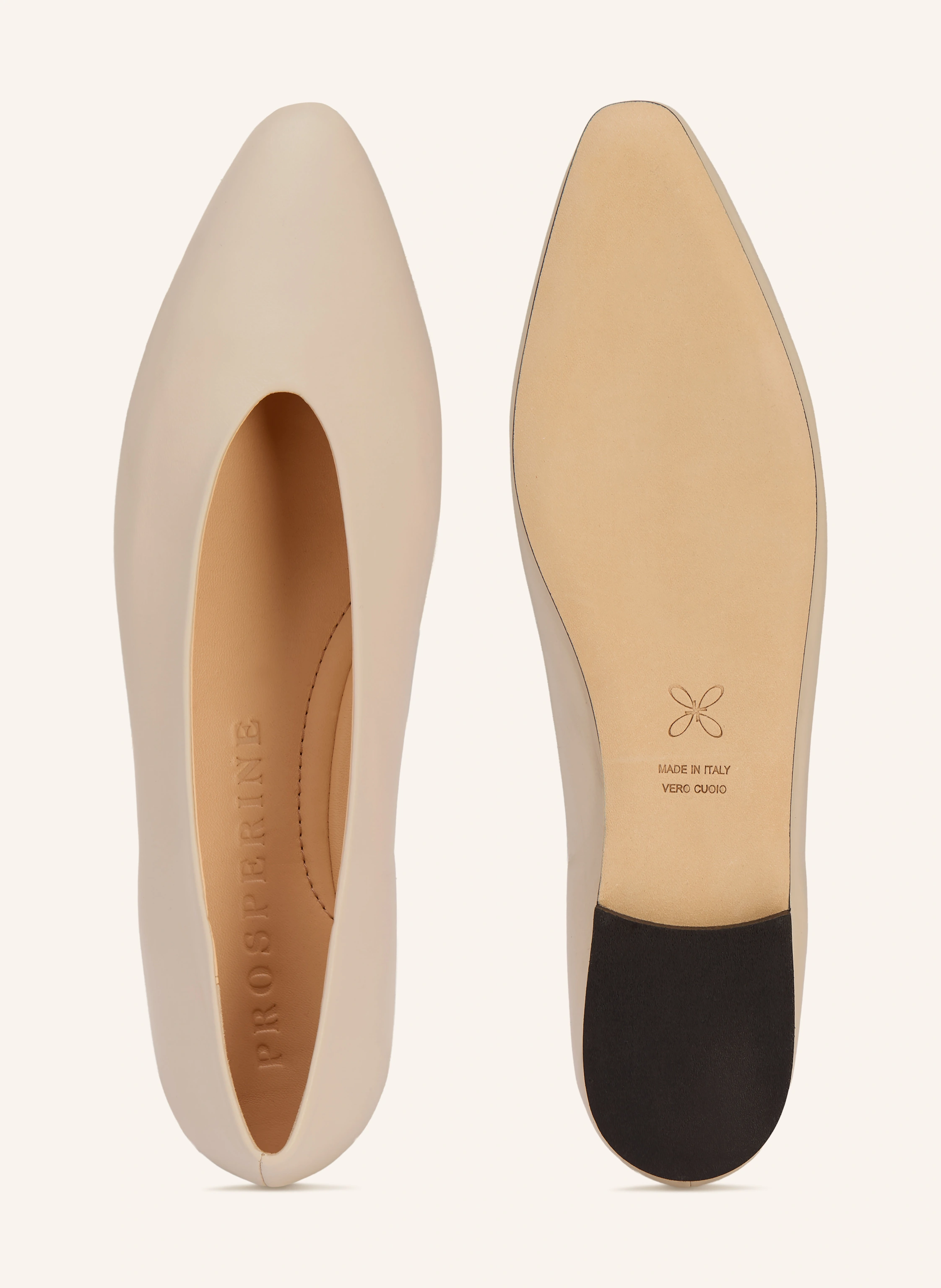 PROSPERINE ballerina flats: ECRU