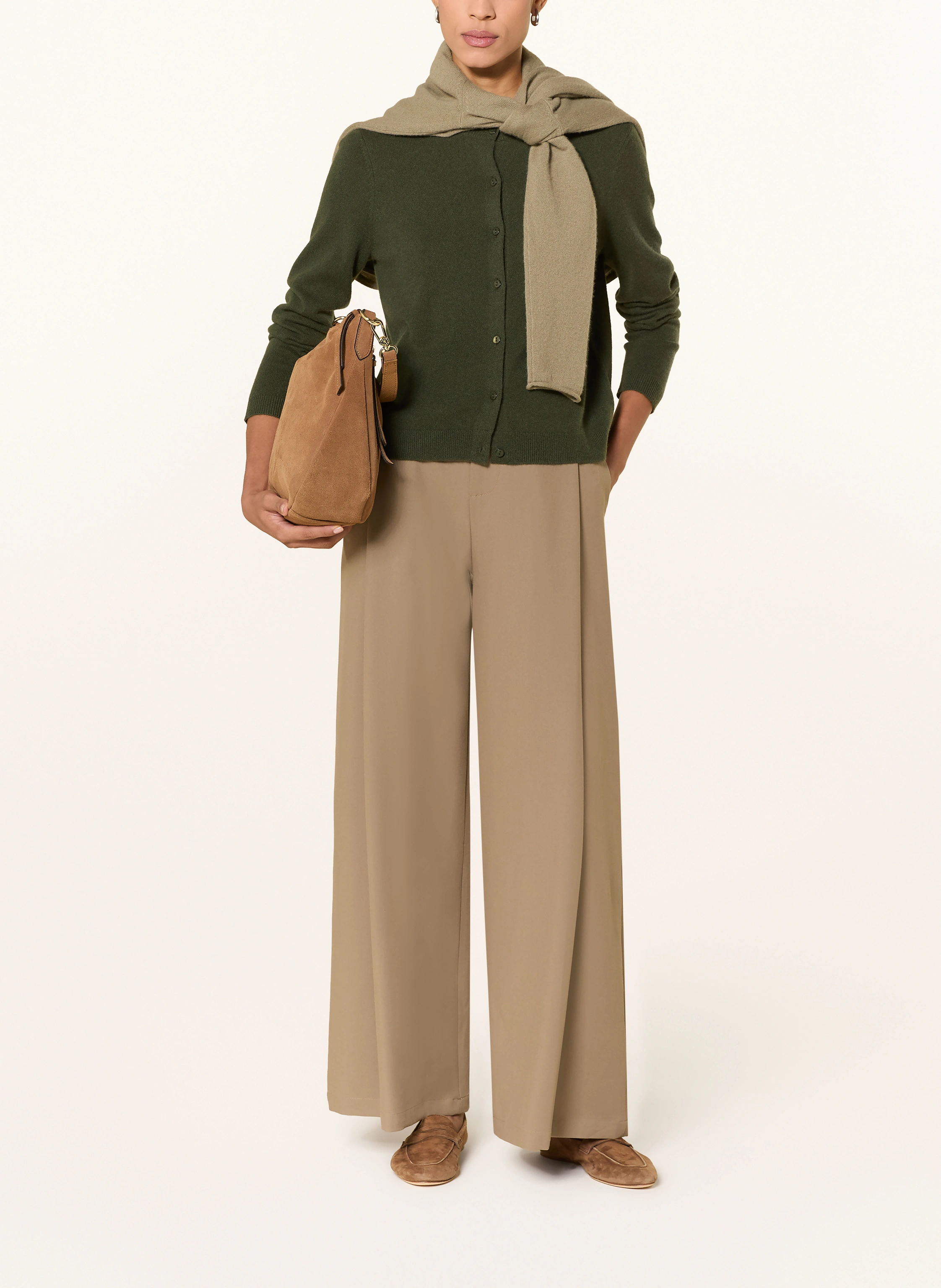 darling harbour Cashmere cardigan: FOREST GREEN