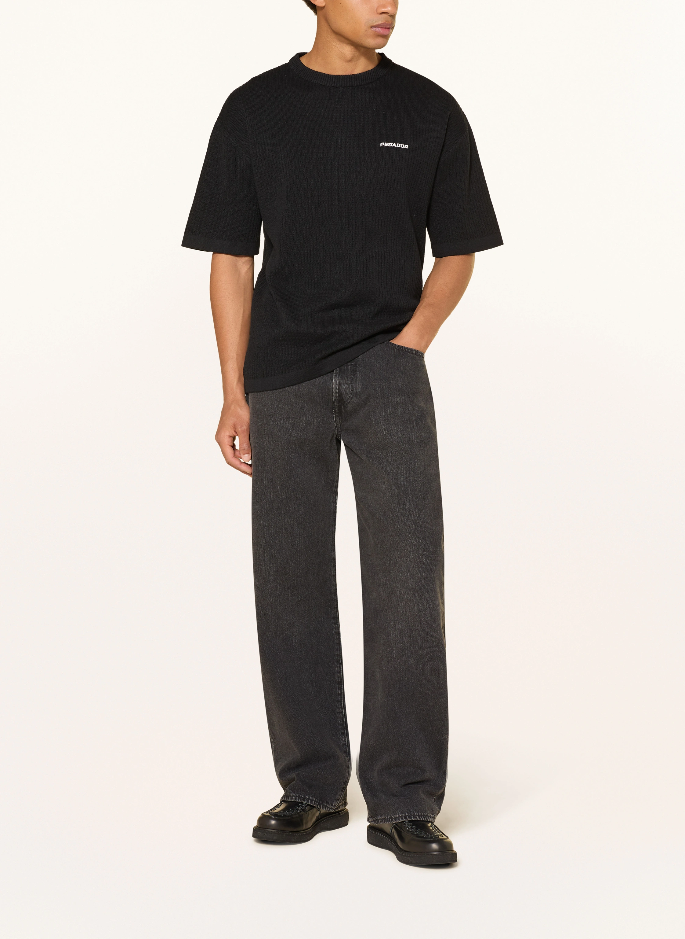 PEGADOR STON Knit Shirt: BLACK