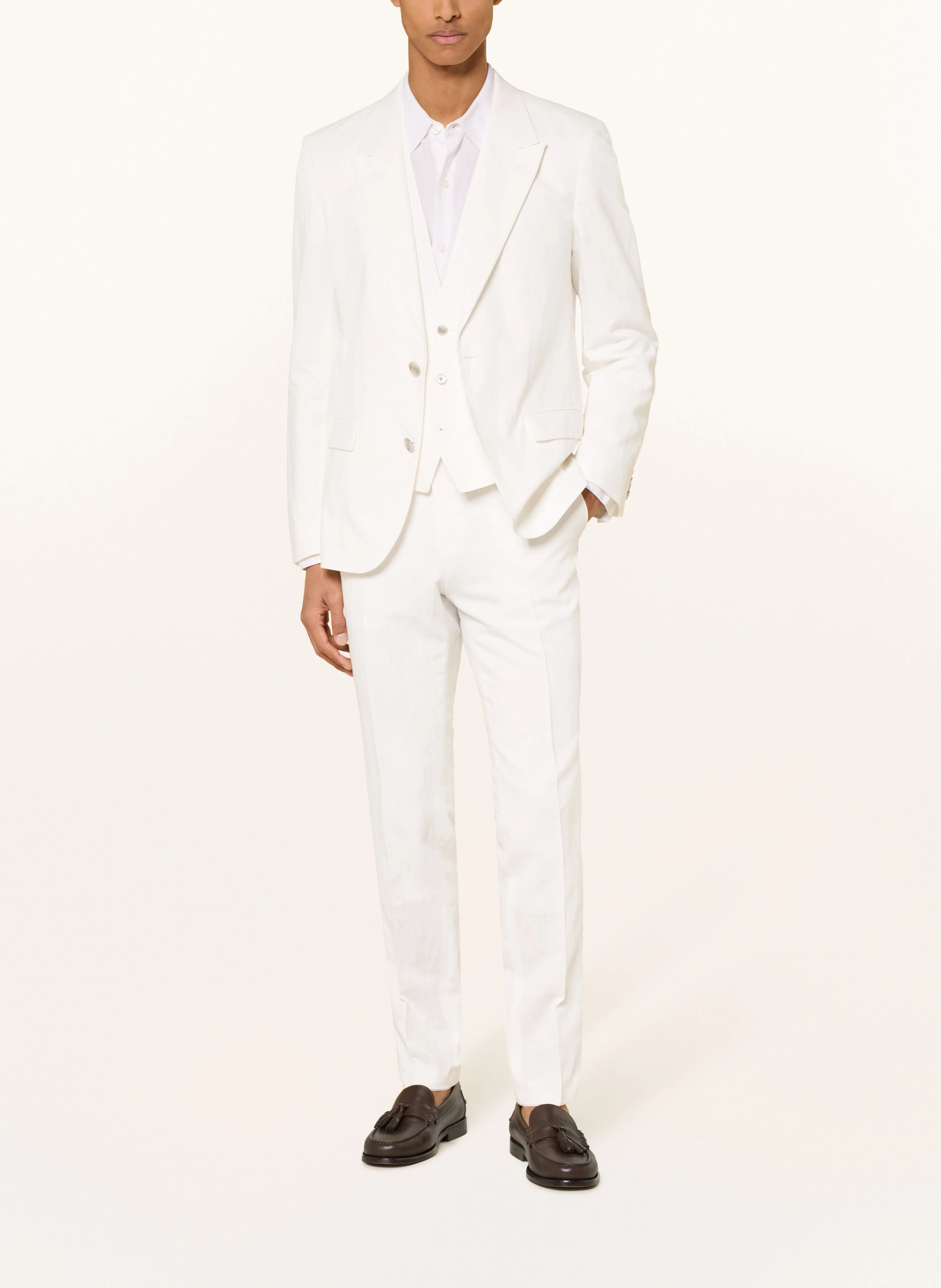 HUGO HENRY/GETLIN Slim Fit Suit: WHITE