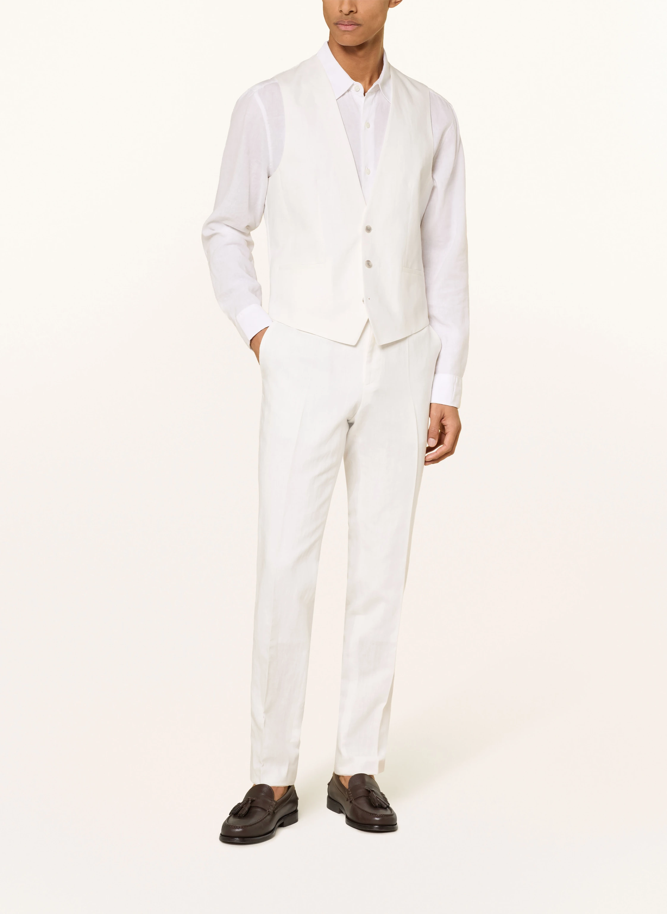 HUGO HENRY/GETLIN Slim Fit Suit: WHITE