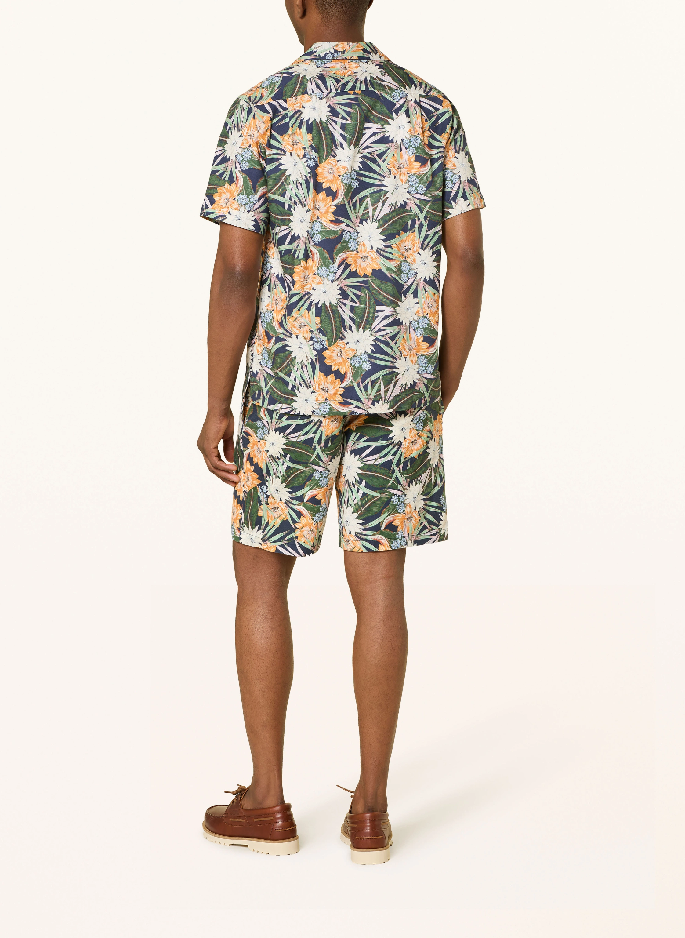 TOMMY HILFIGER shorts: GREEN / DARK ORANGE / BLUE
