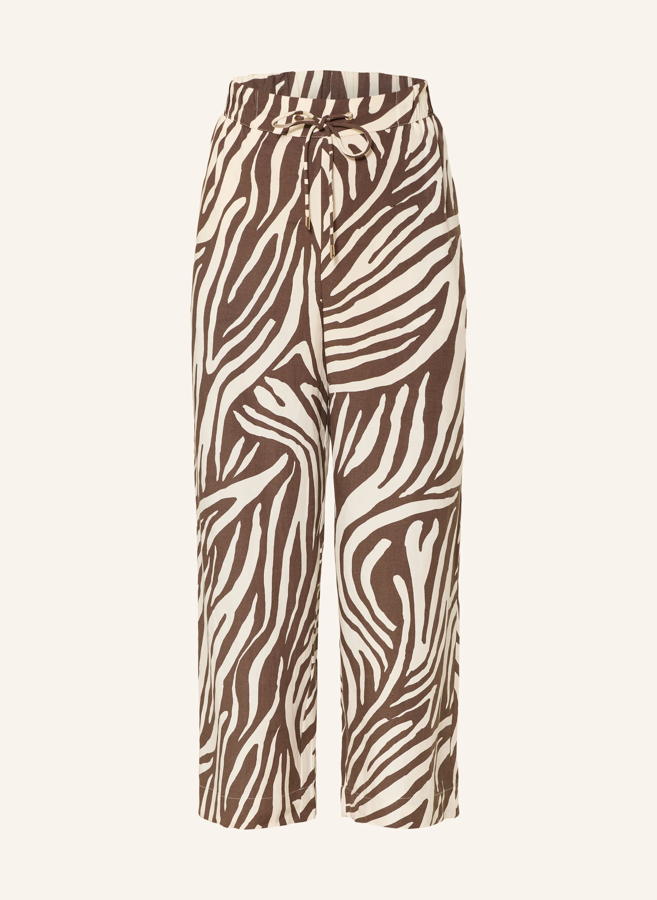 s.Oliver BLACK LABEL 3/4-length pants: BEIGE / DARK BROWN