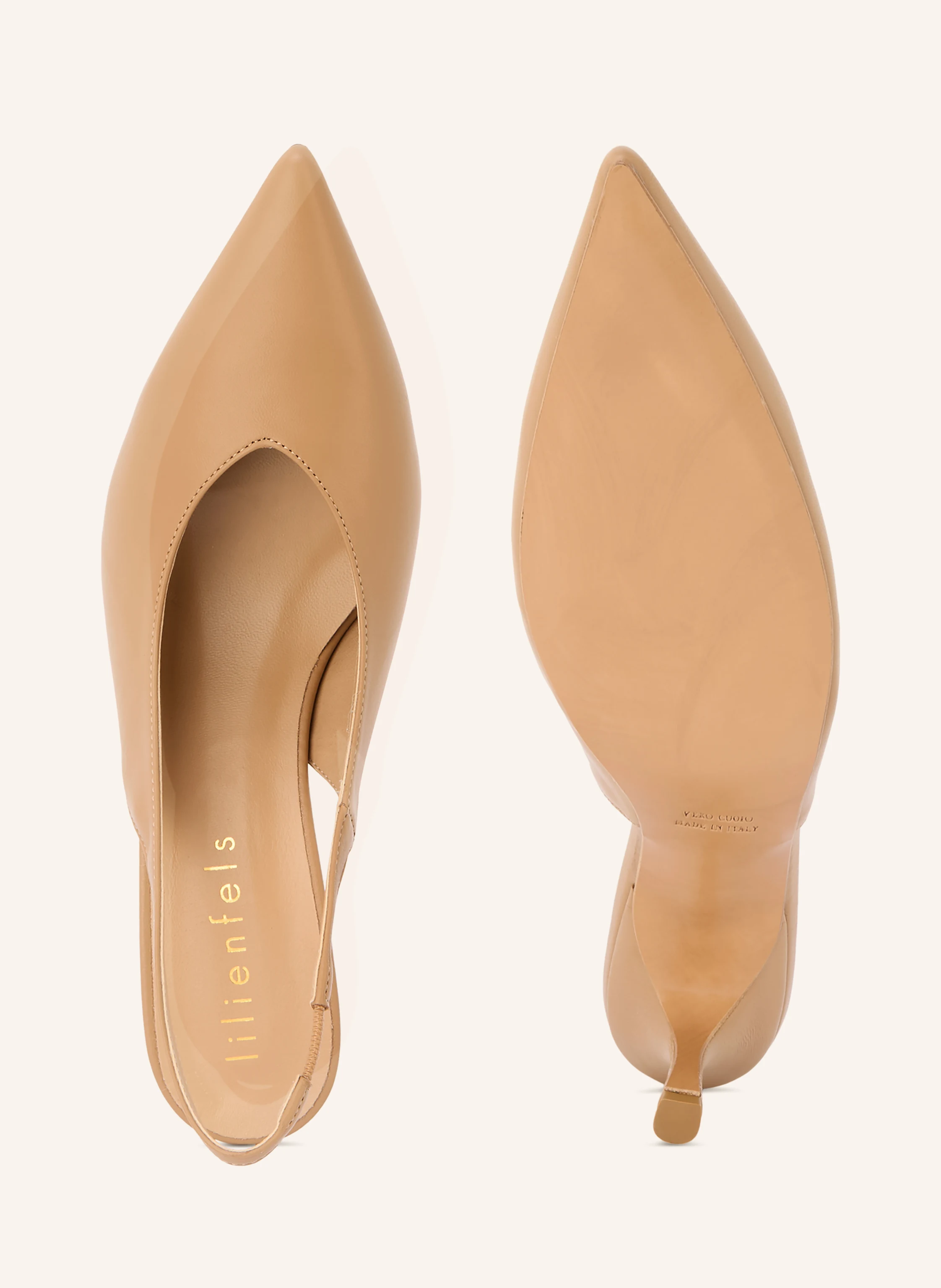 lilienfels Sling-back pumps: LIGHT BROWN