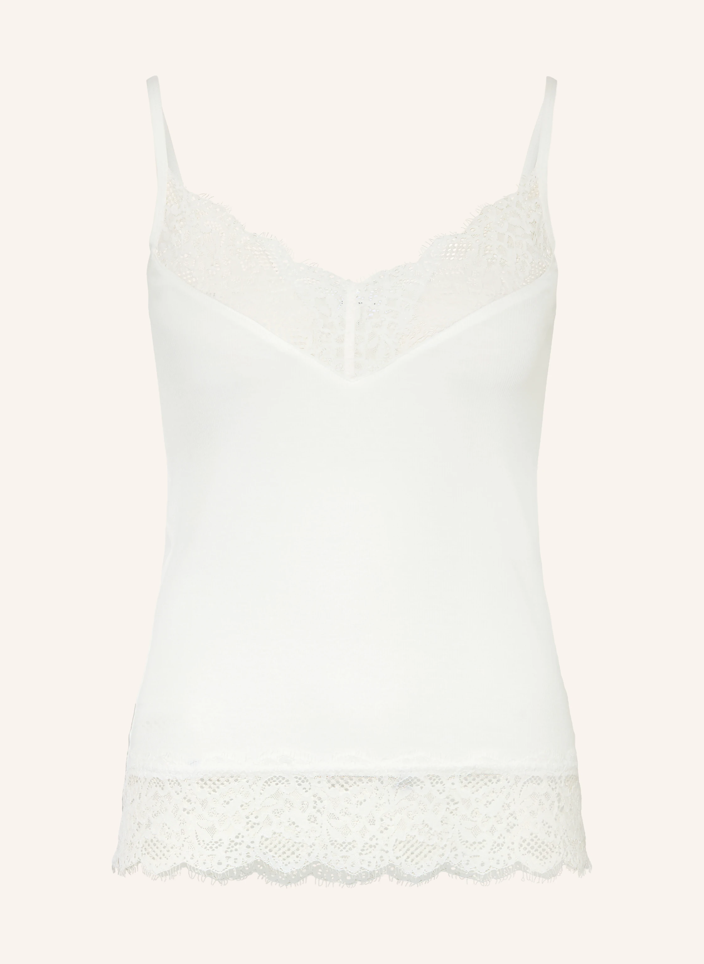 darling harbour Jersey top with lace: OFFWHITE