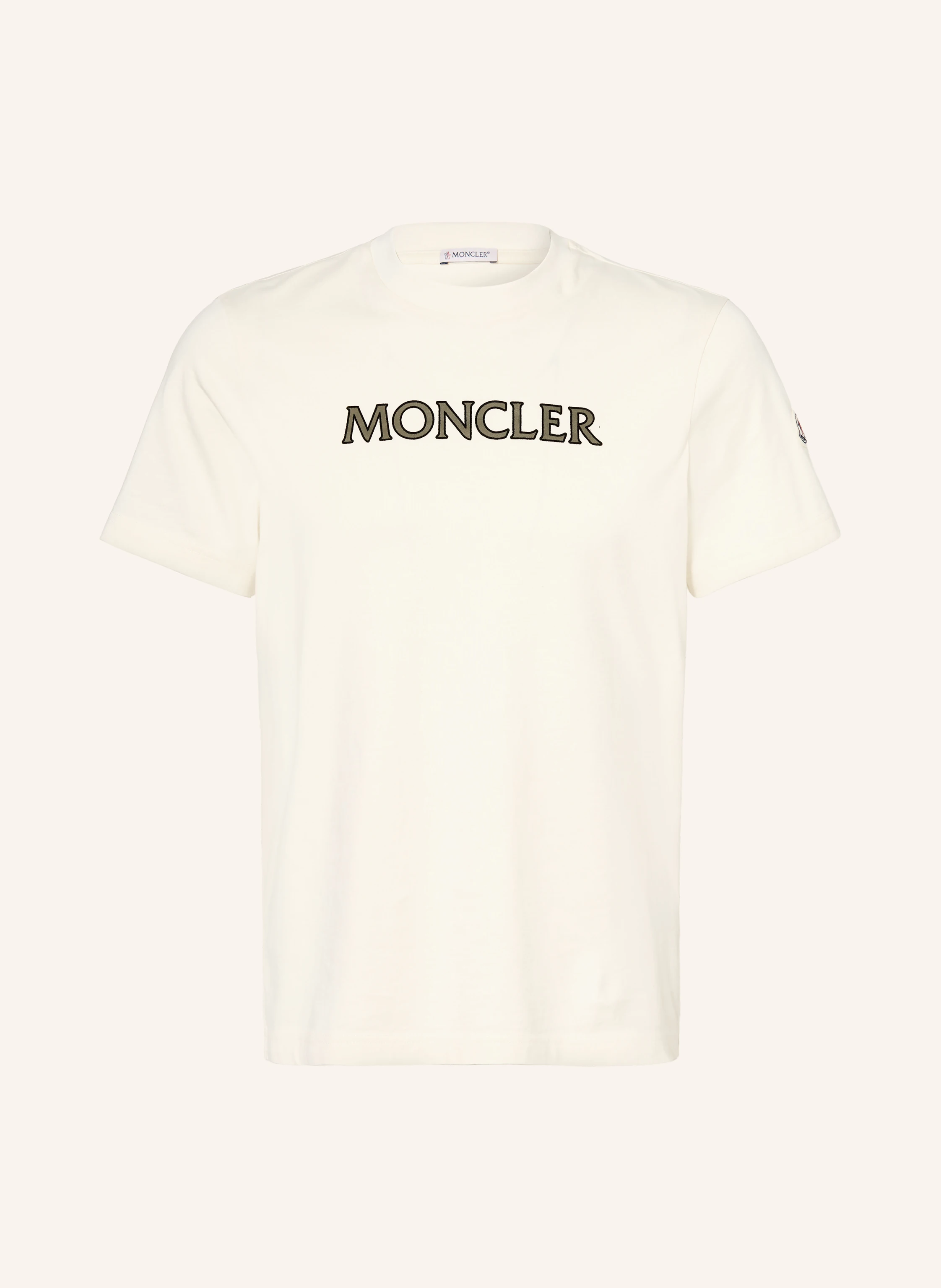 MONCLER T-shirt in cream