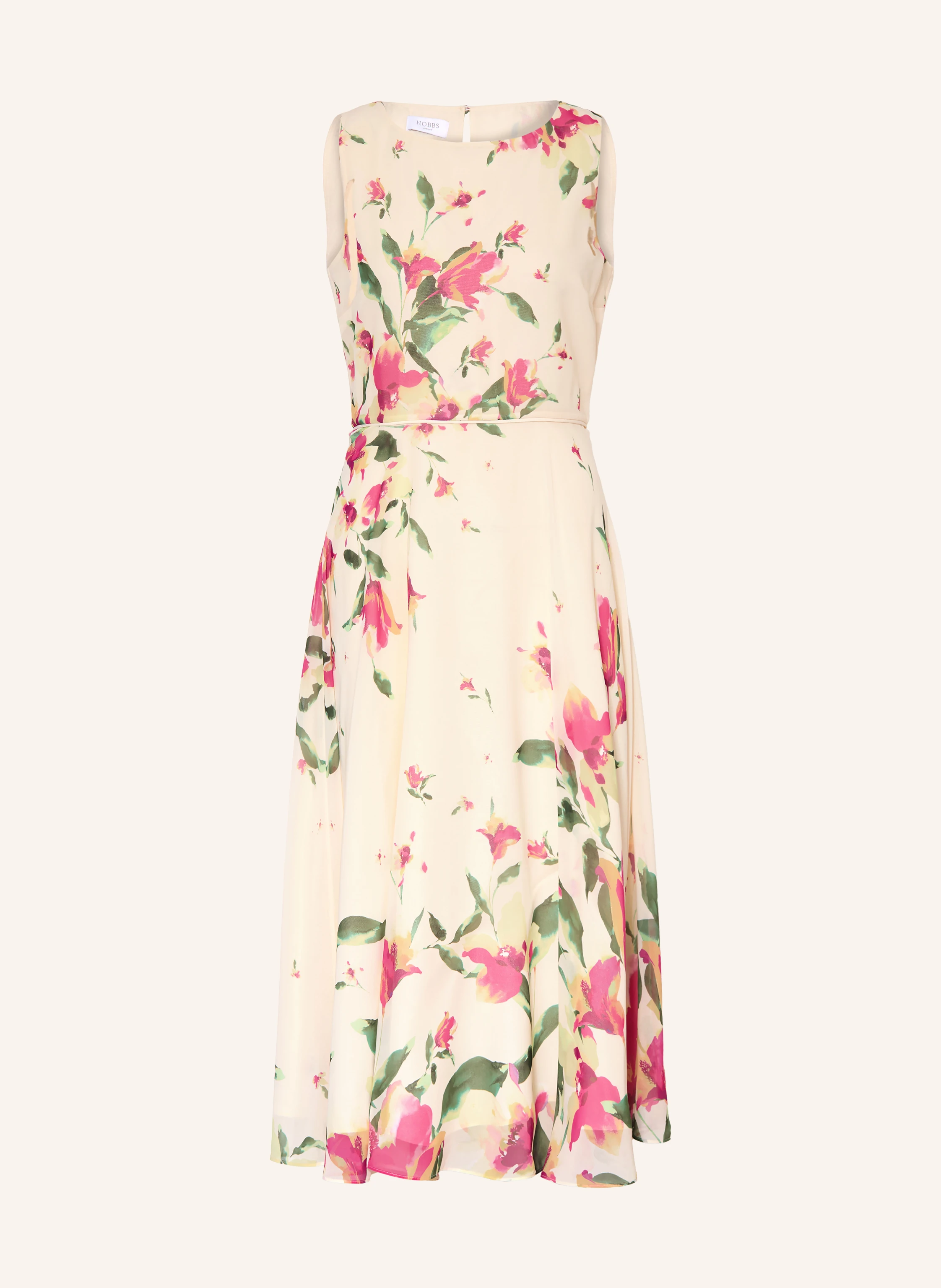 HOBBS CARLY dress in light yellow / pink / green