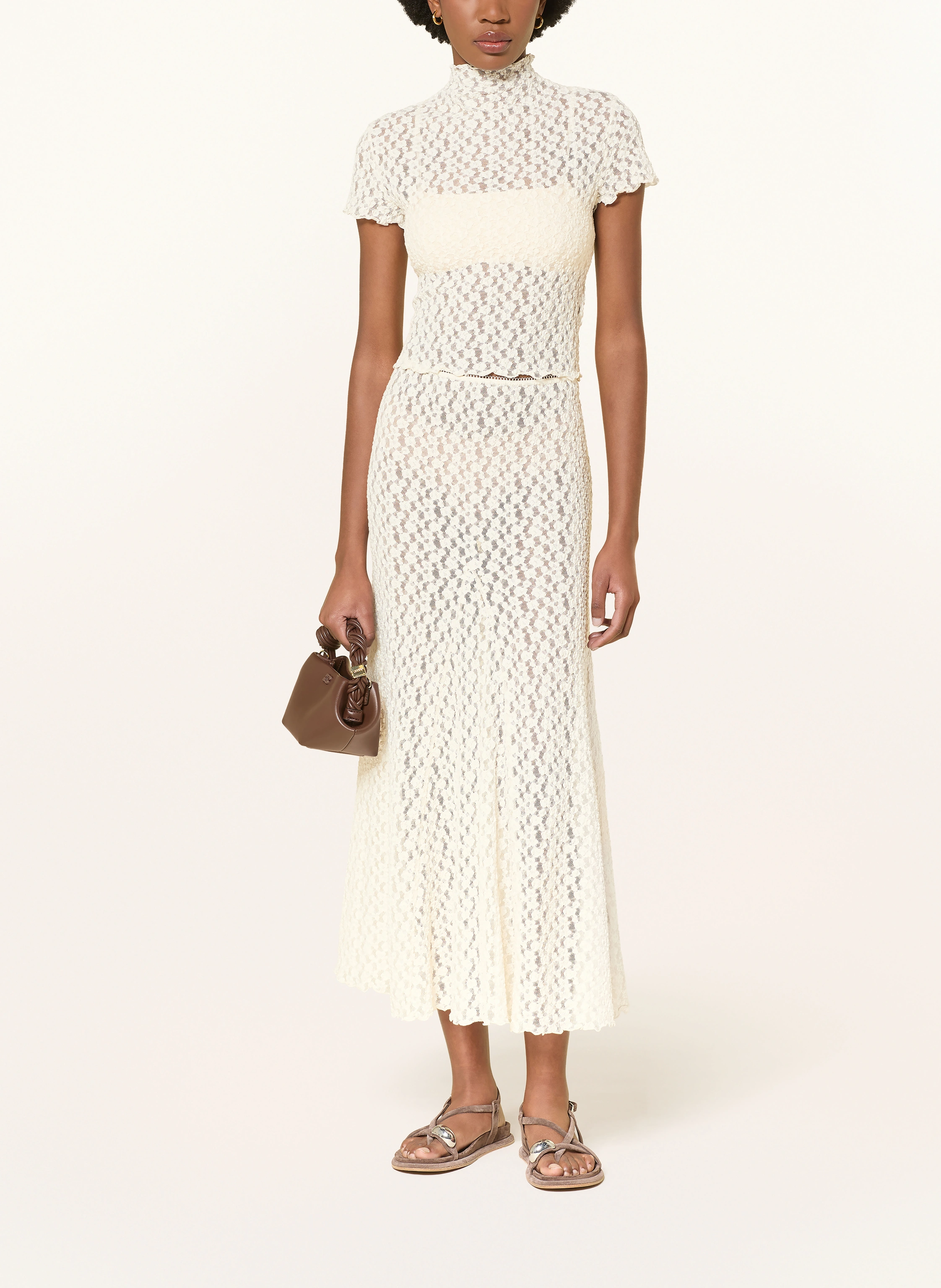MRS & HUGS Lace skirt: CREAM