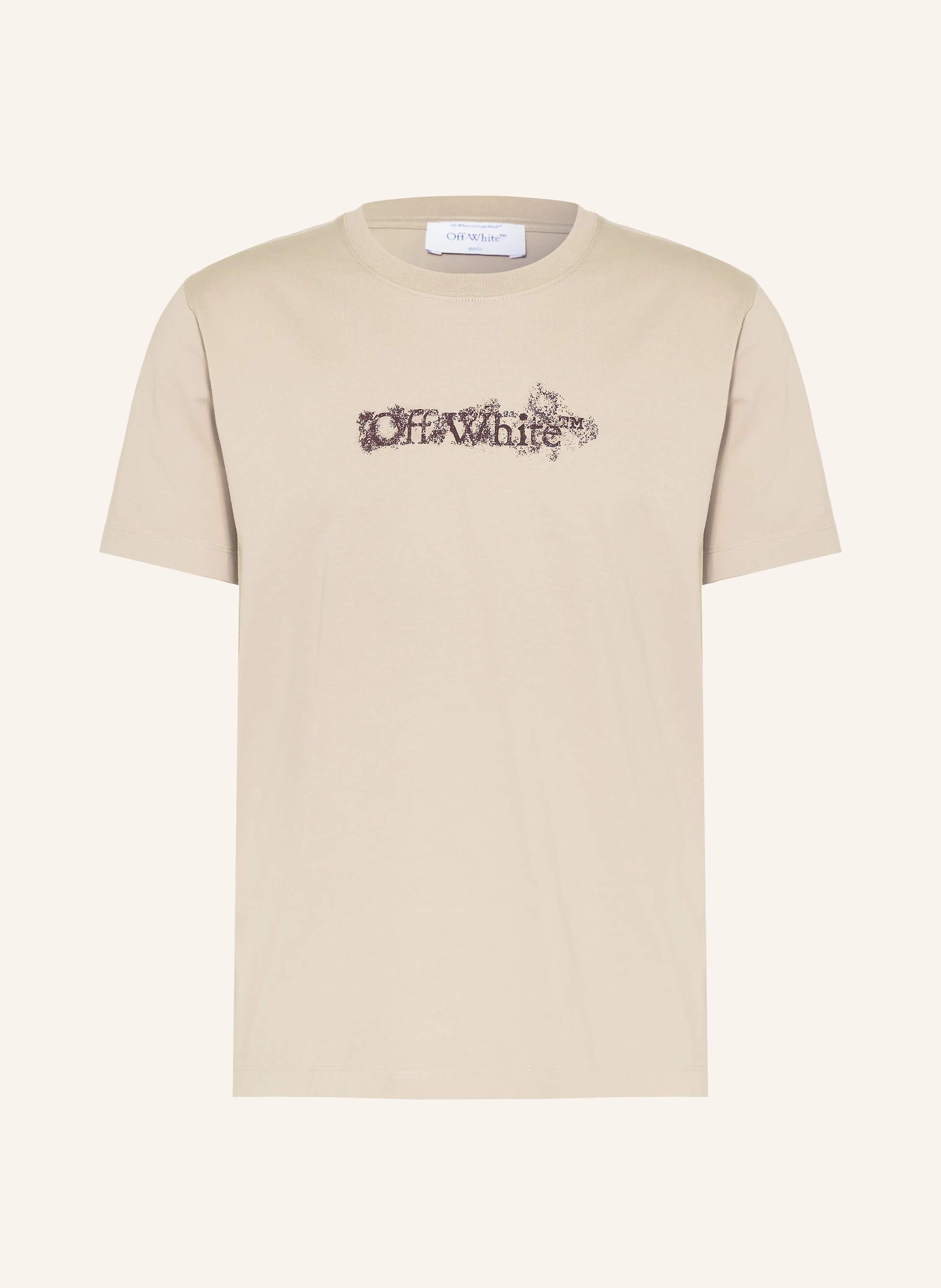 Off-White T-shirt in lichtbruin