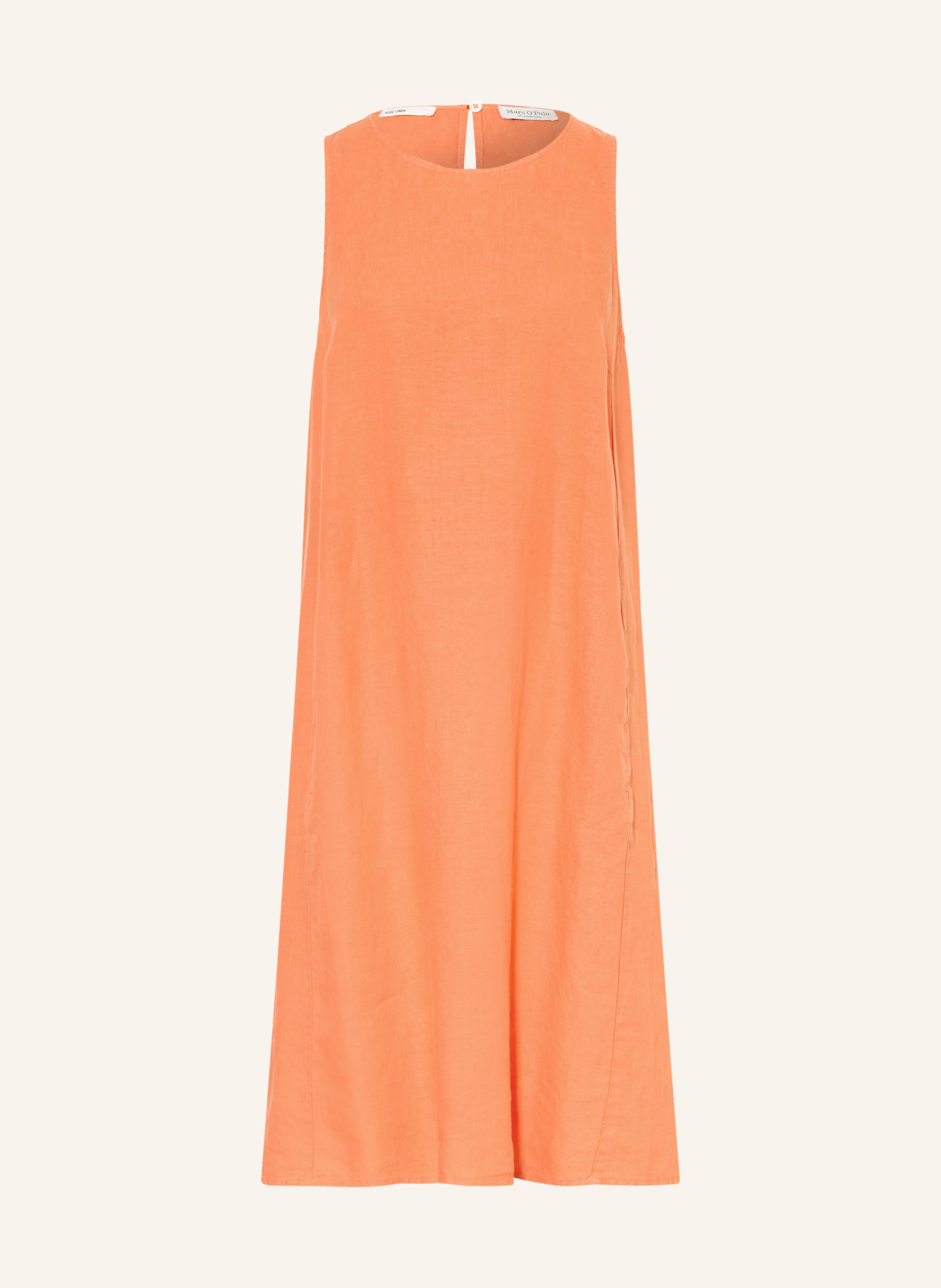 strapless open back dress Polo 3/4 Sleeve Dress - Orange Quilted Knit
