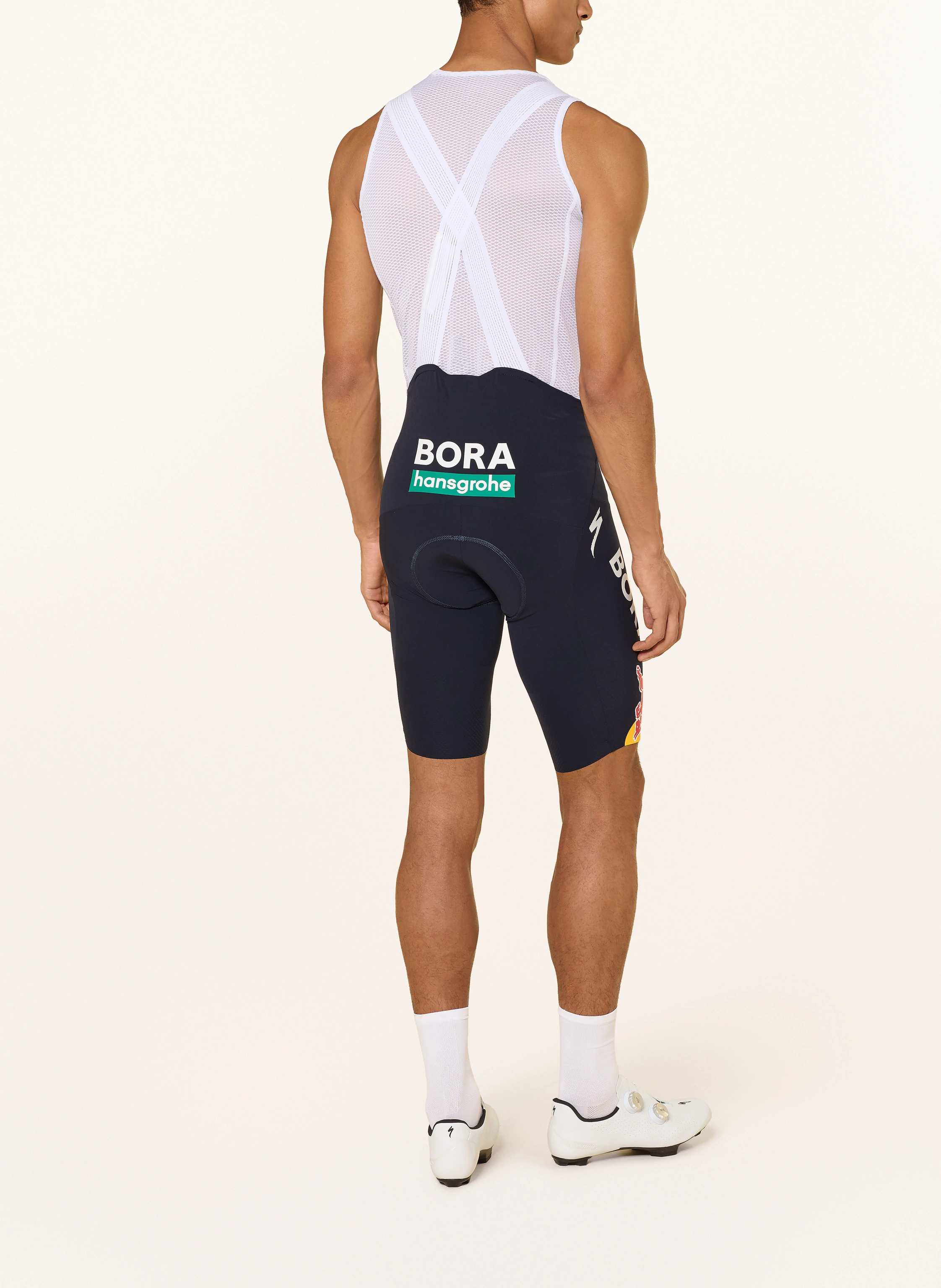 SPECIALIZED RED BULL-BORA-HANSGROHE cycling shorts with straps and