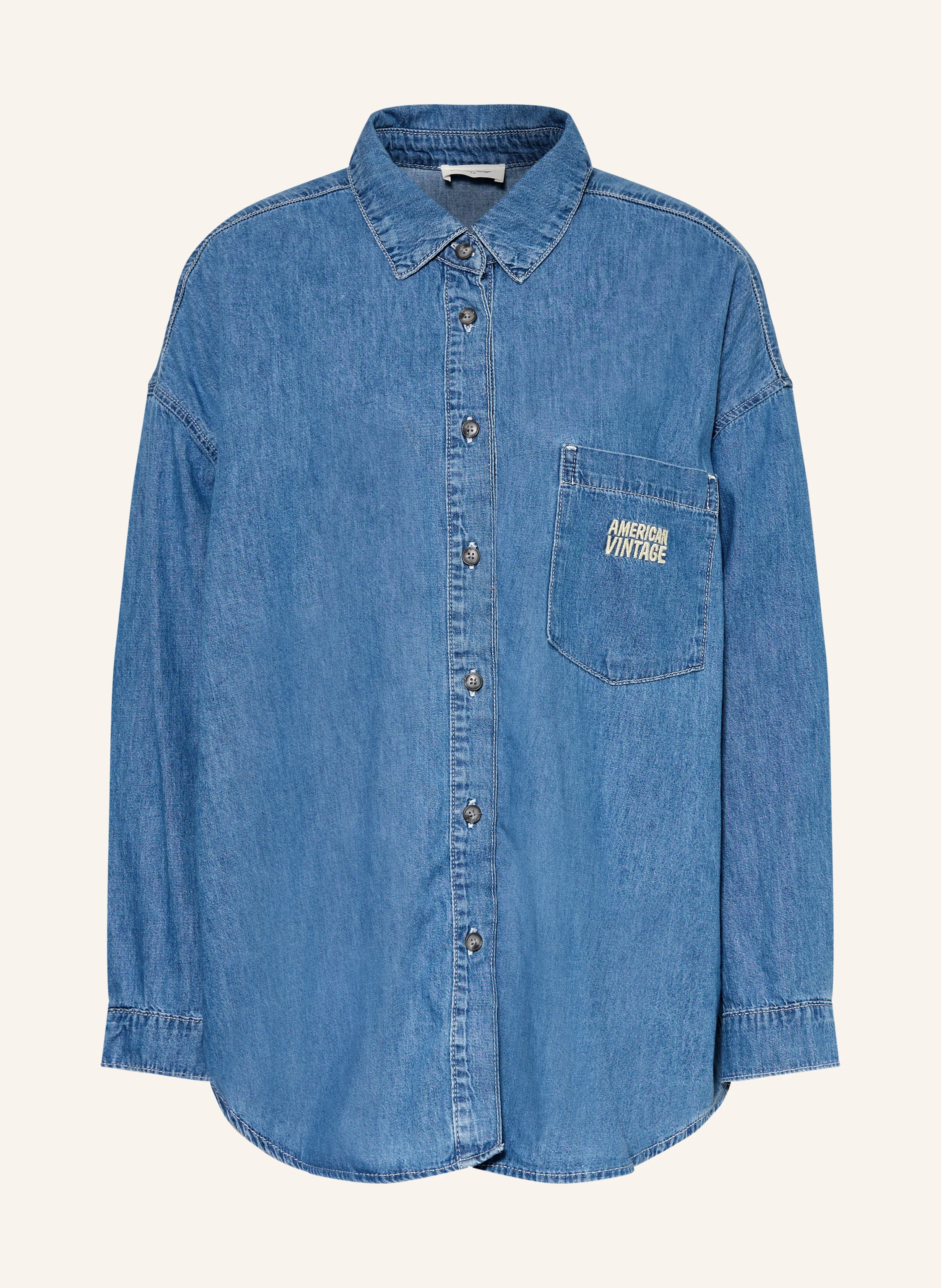 American Vintage IZEWAY Denim Blouse in blue