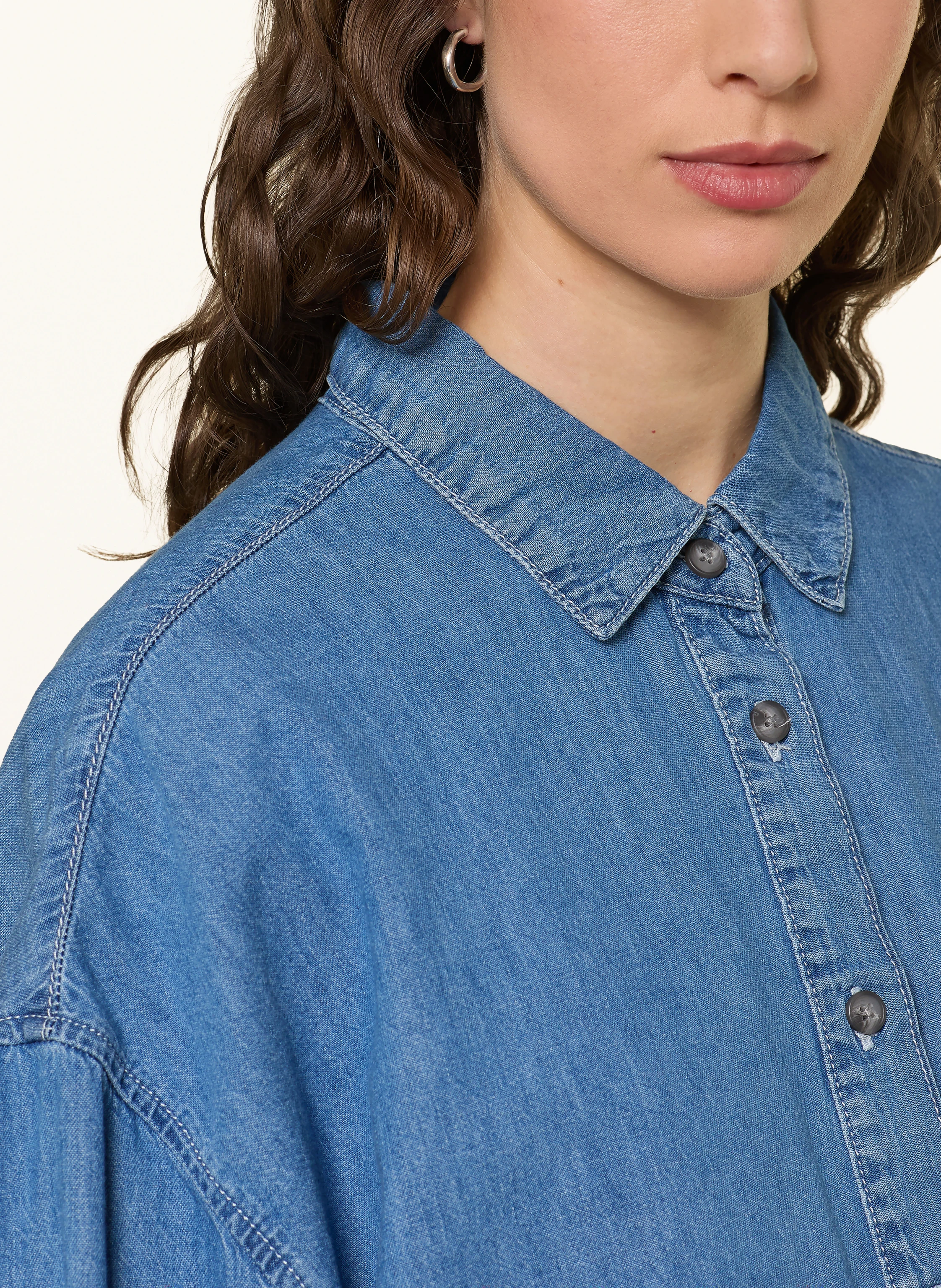 American Vintage IZEWAY Denim Blouse in blue