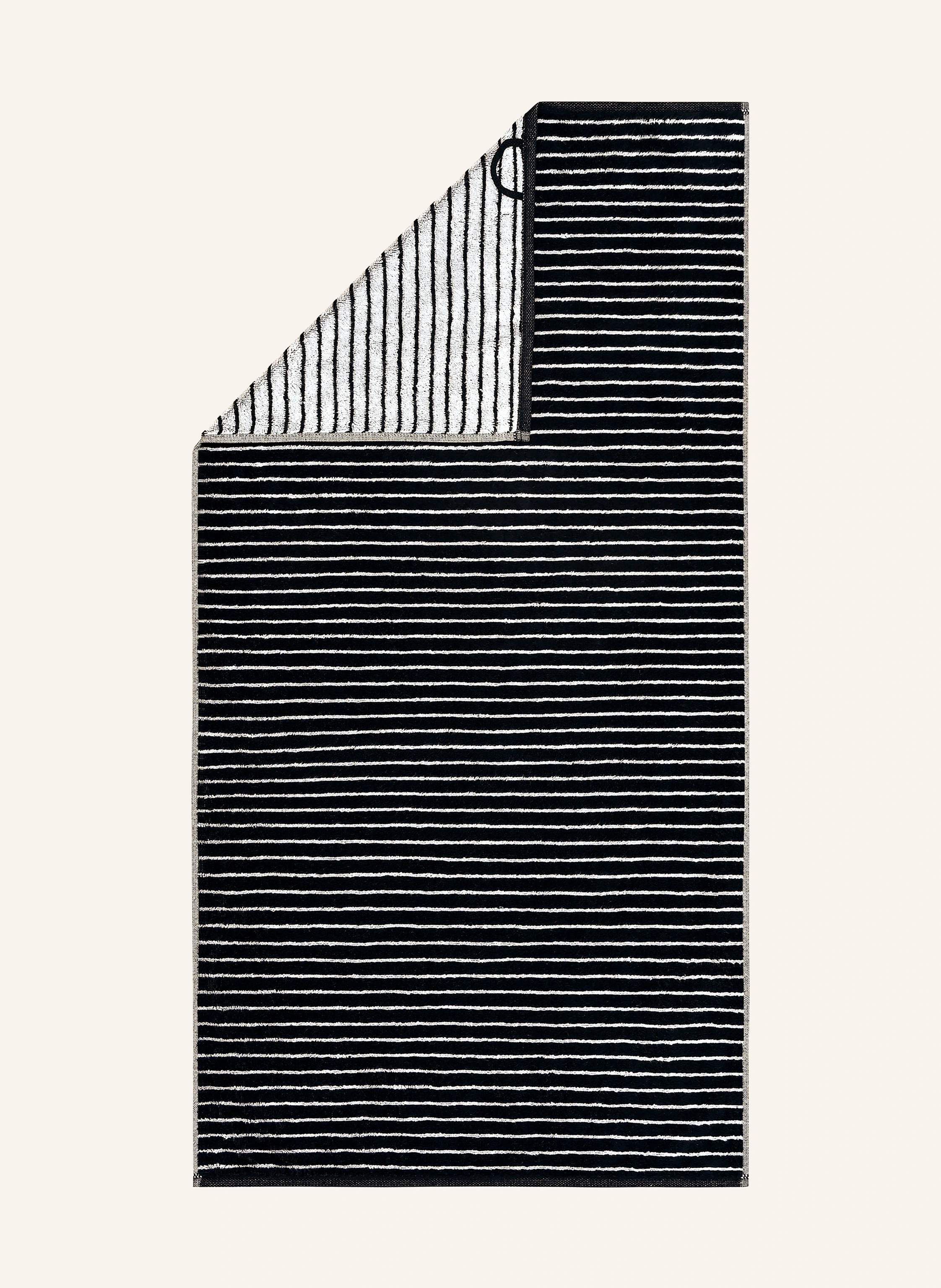 Cawö Handtuch BLACK & WHITE 50 x 100 cm in schwarz / weiss