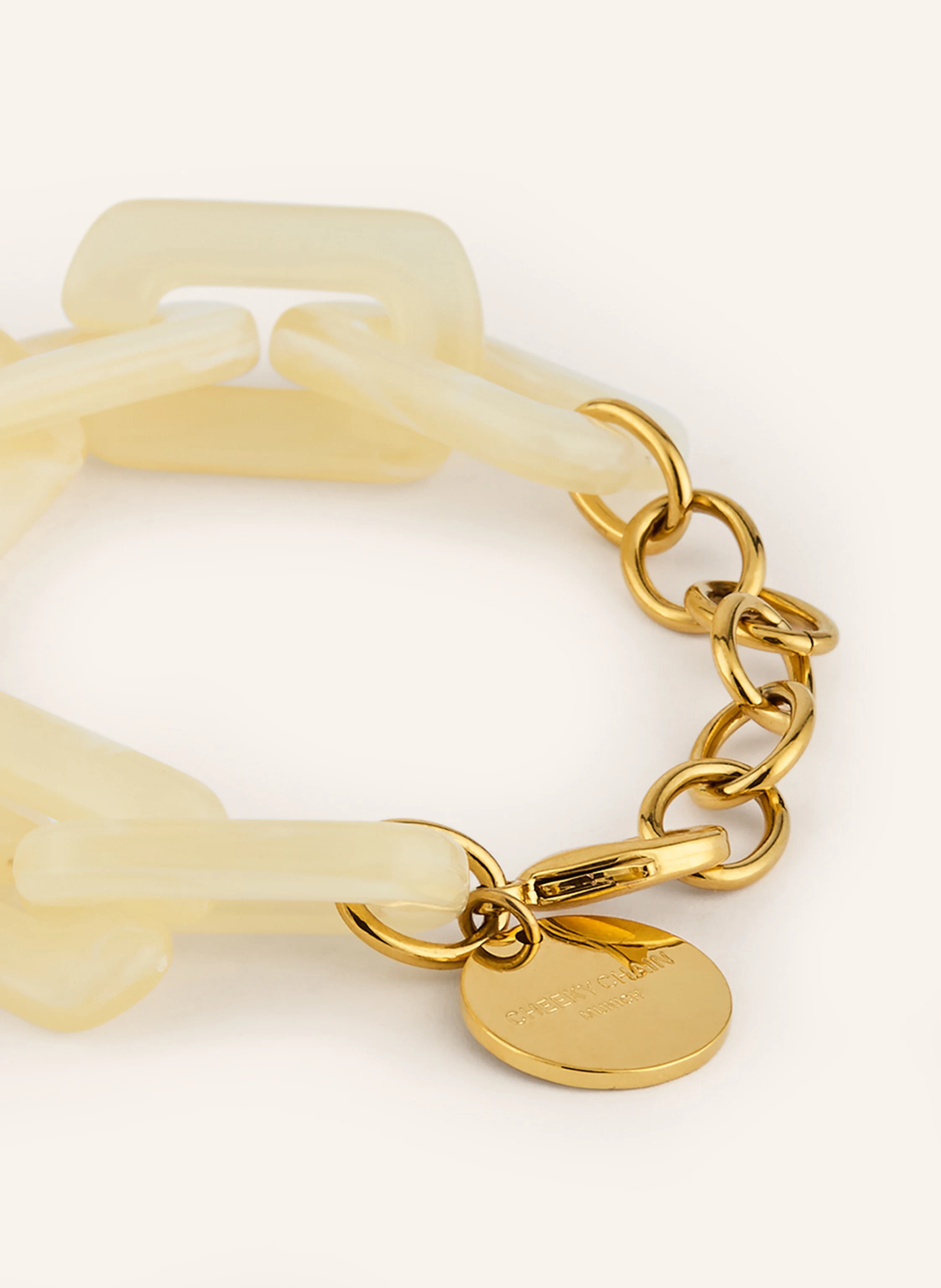 CHEEKY CHAIN MUNICH KELLY Bracelet: CREAM / GOLD