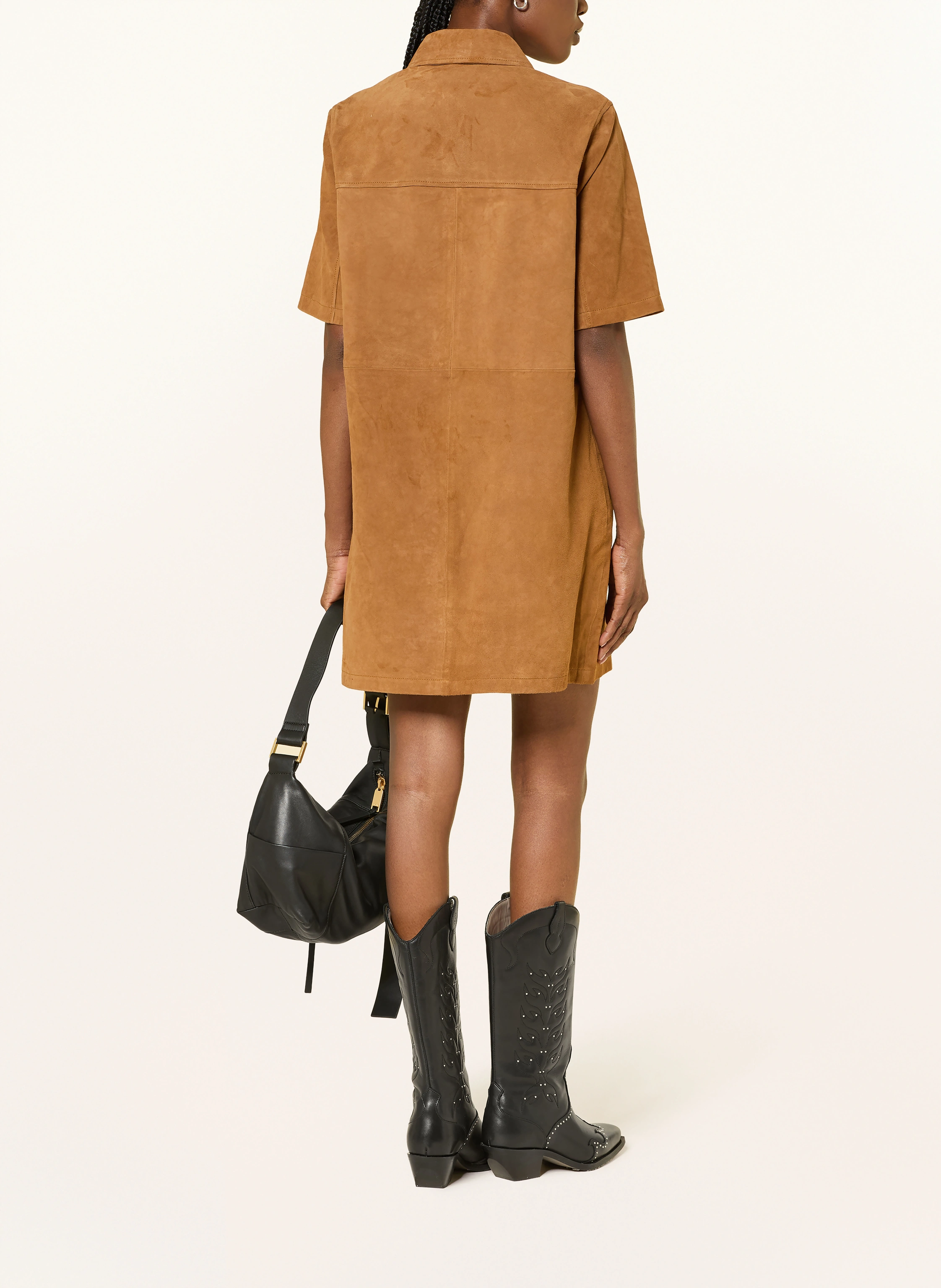 ALLSAINTS Leather Dress ROCK in camel ALLSAINTS Leather Dress ROCK in camel