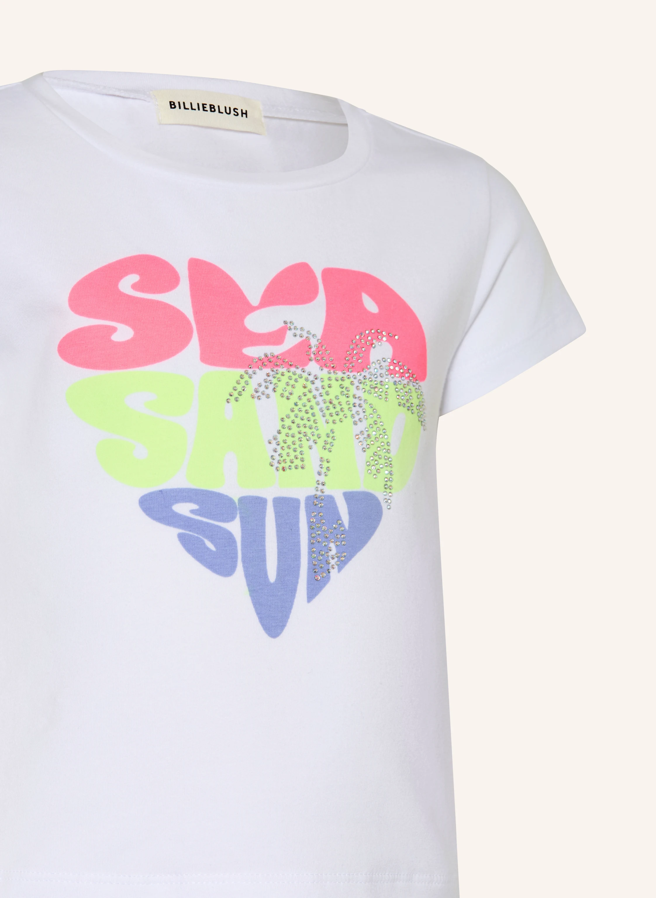 Billieblush T-shirt with rhinestones: WHITE