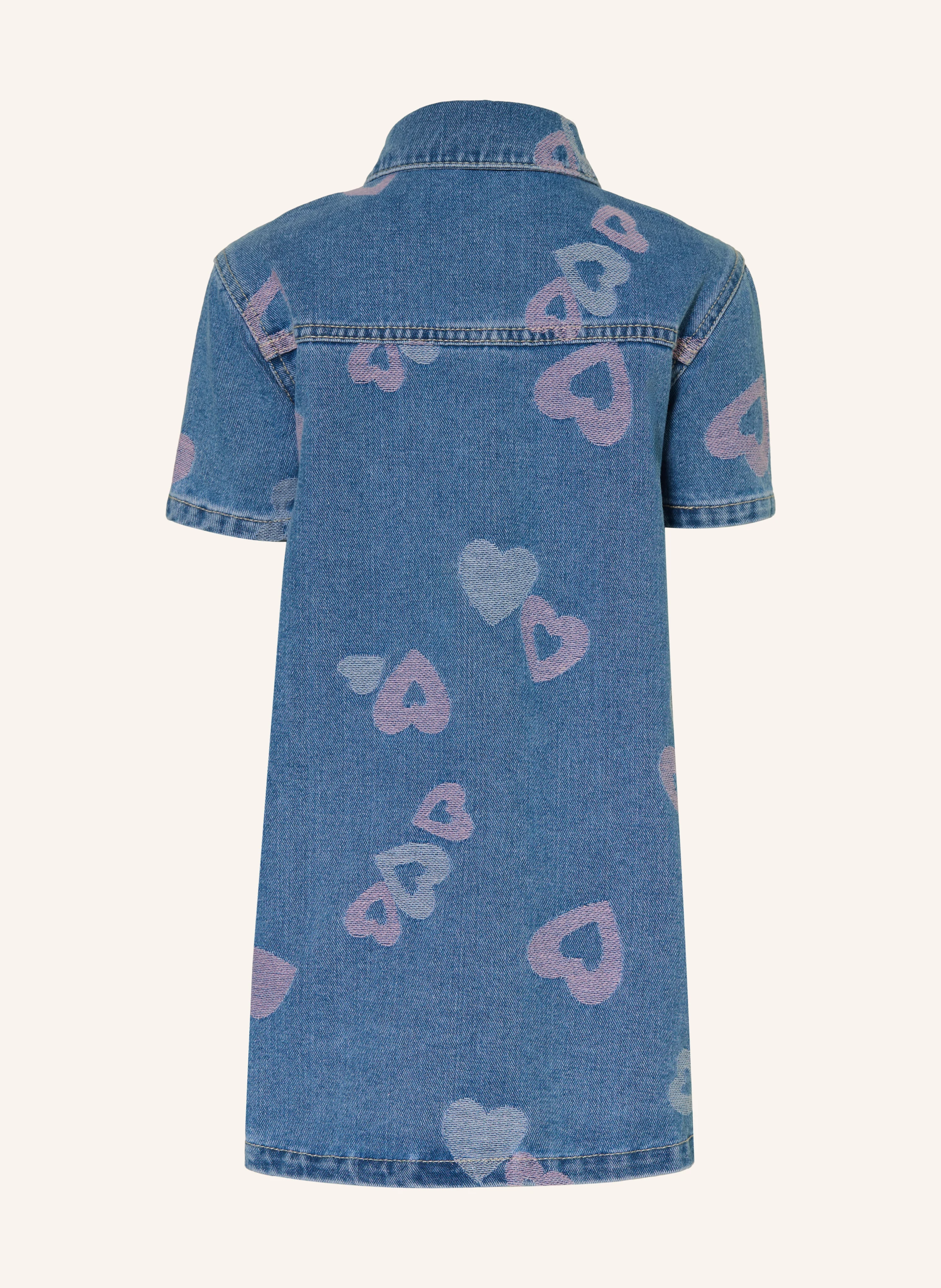 billieblush denim dress HEART PRINT DENIM DRESS