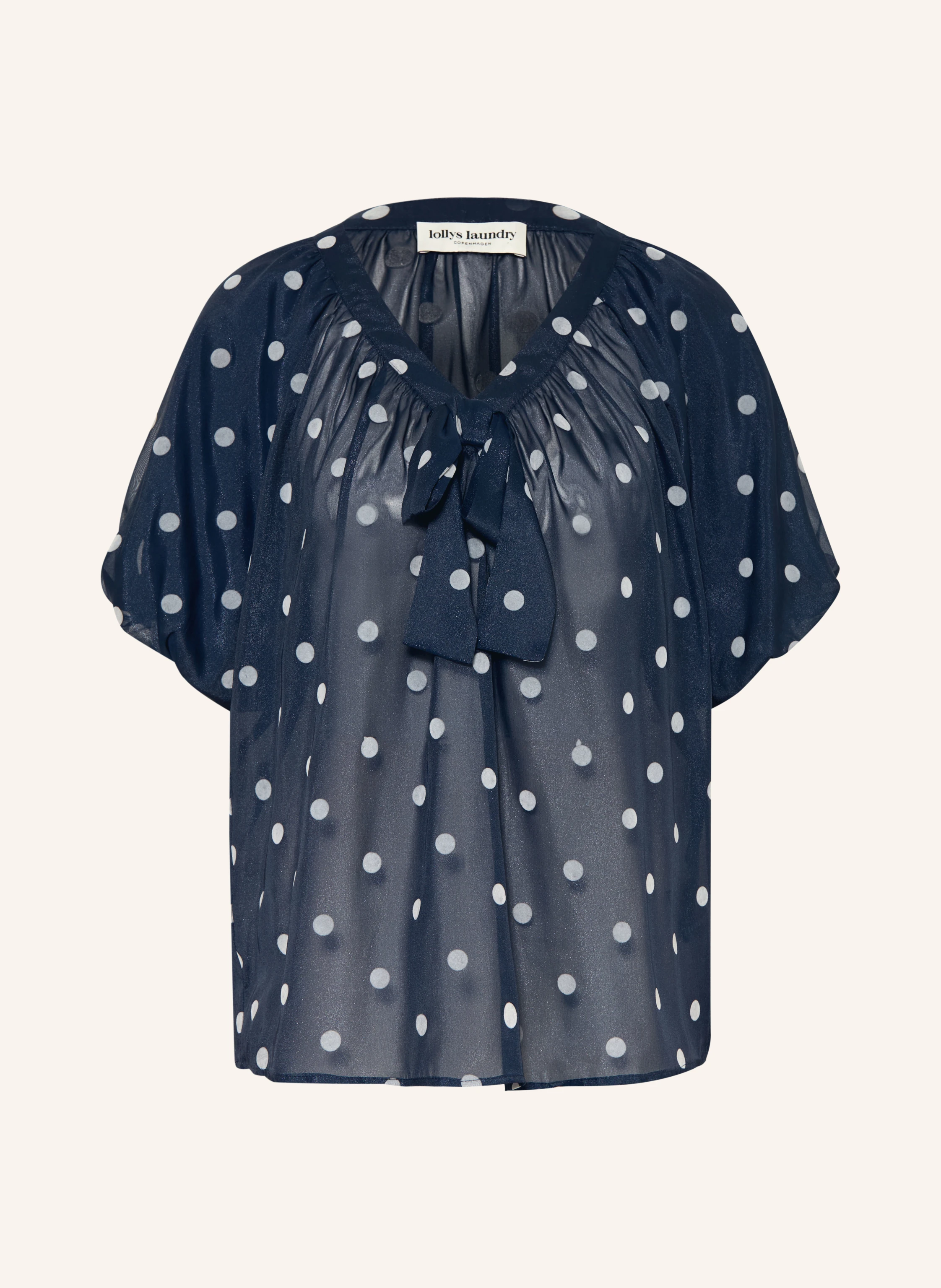 lollys laundry PINELL Blouse Shirt in dark blue / light blue