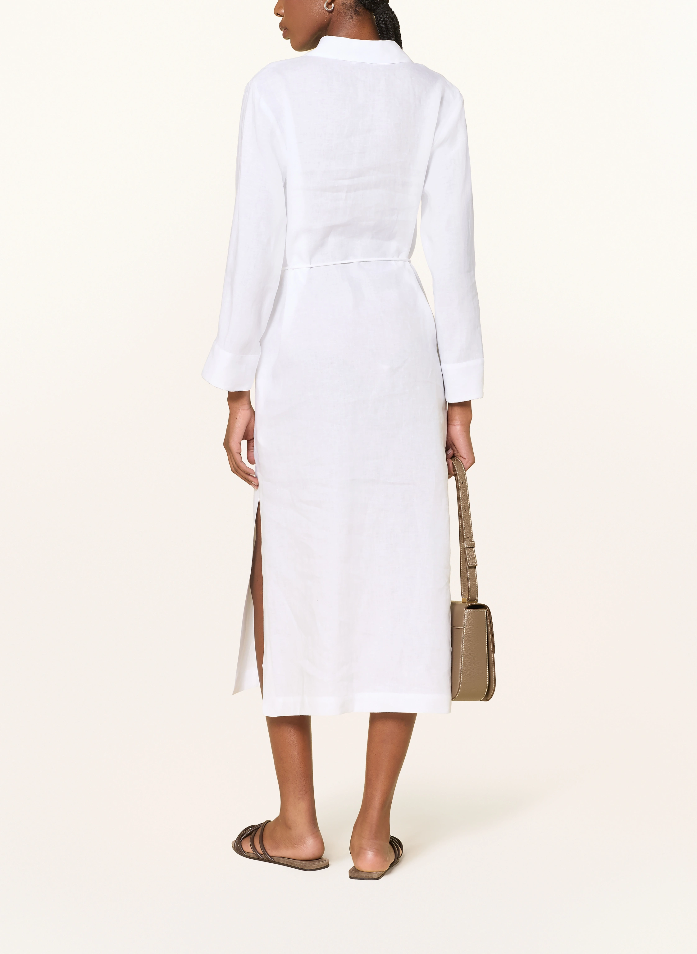 PESERICO linen dress in white