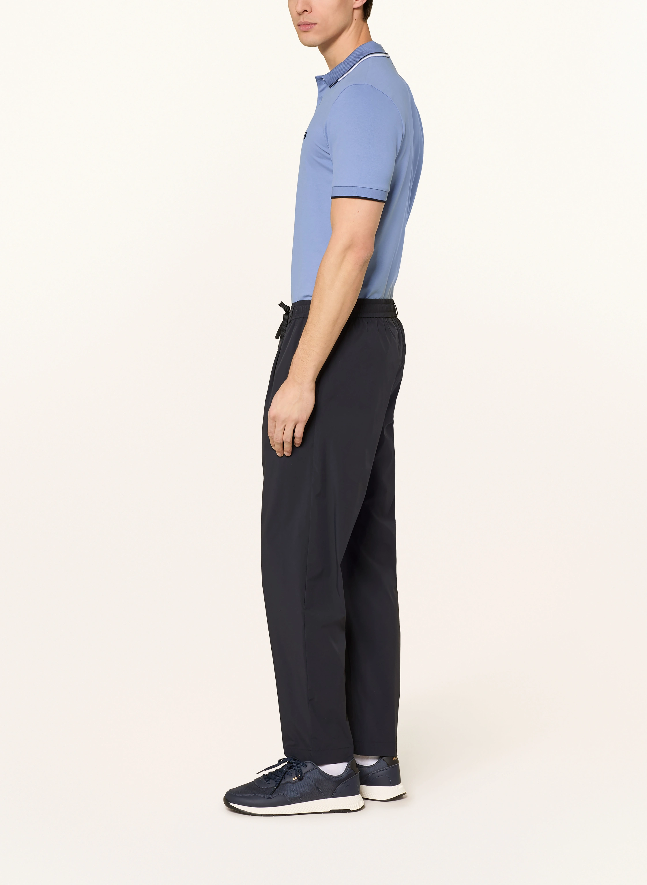 BOSS Pantaloni de golf CONVERT-PLEAT Tapered Fit: NEGRU