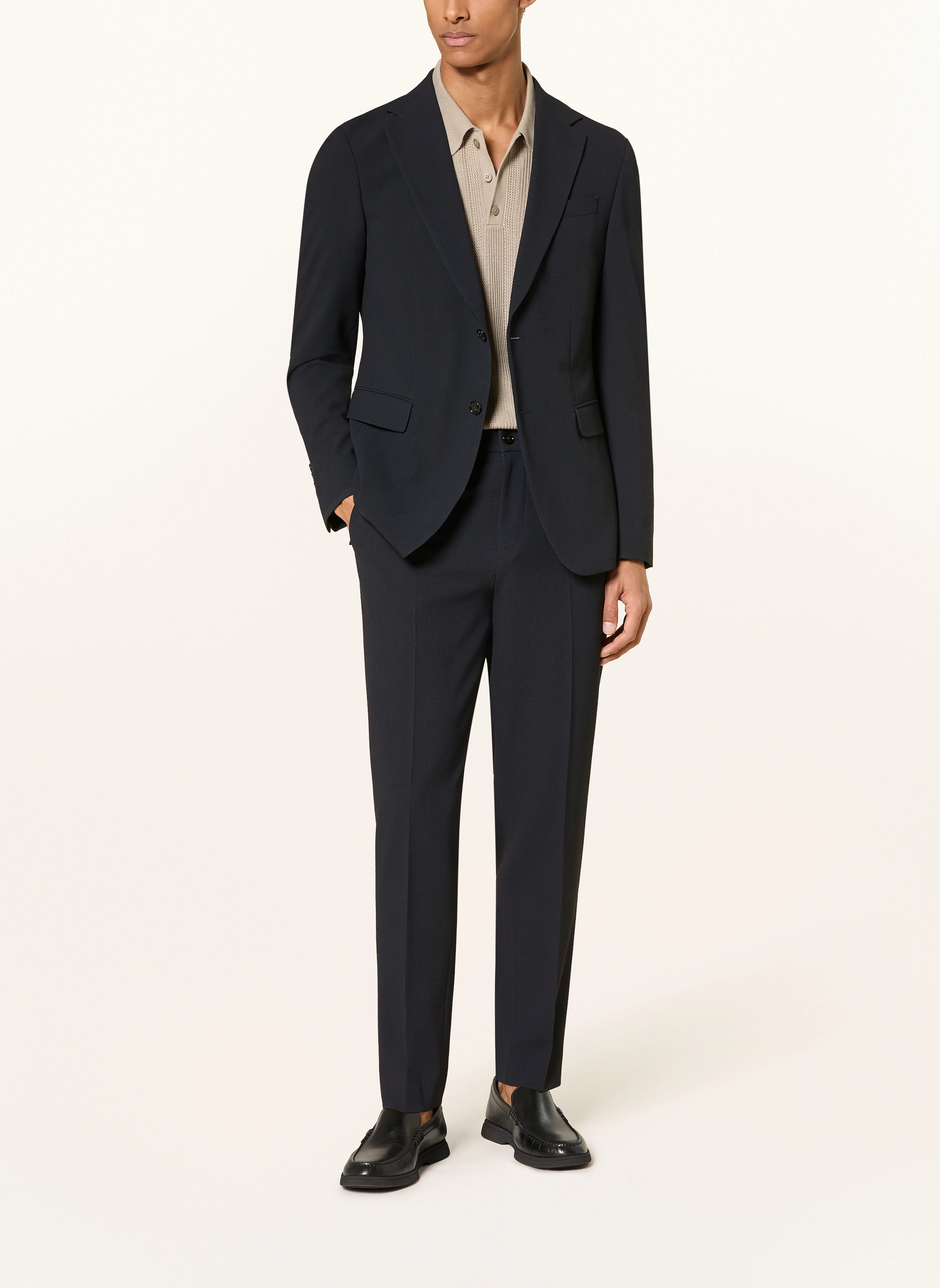 JOOP! HODGE-RIVER-jakkesæt, slim fit: MØRKEBLÅ
