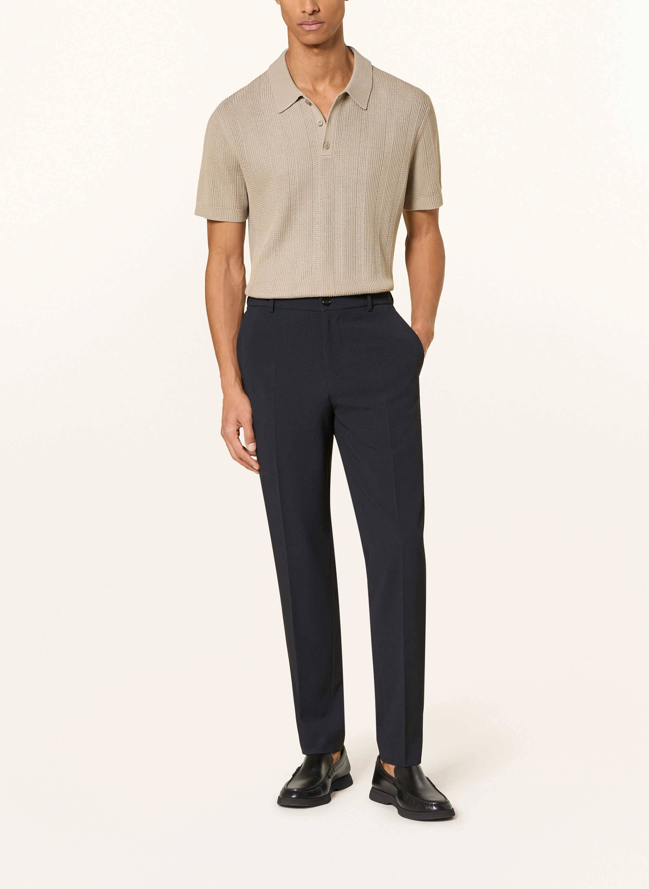 JOOP! HODGE-RIVER-jakkesæt, slim fit: MØRKEBLÅ