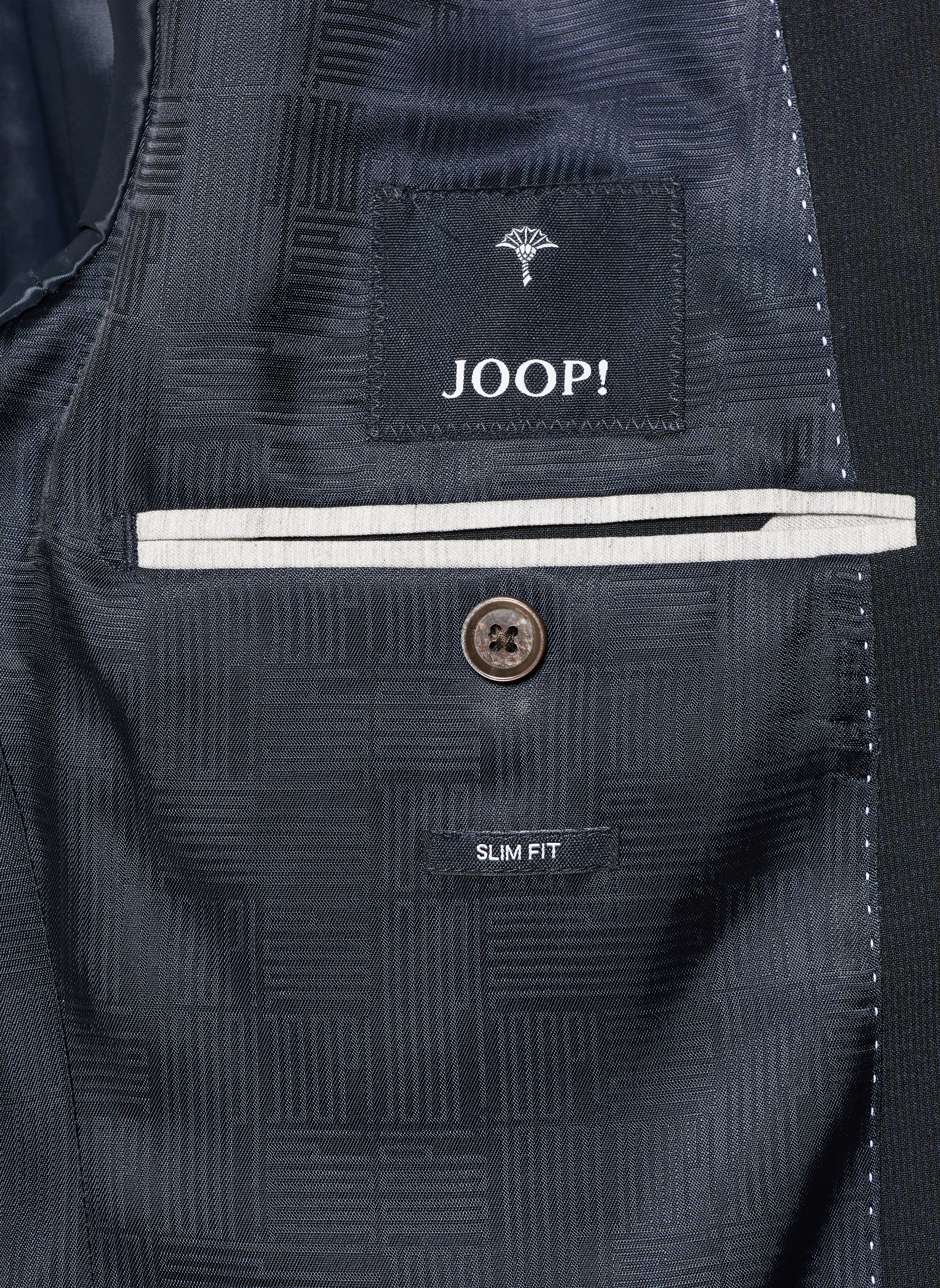 JOOP! HODGE-RIVER-jakkesæt, slim fit: MØRKEBLÅ