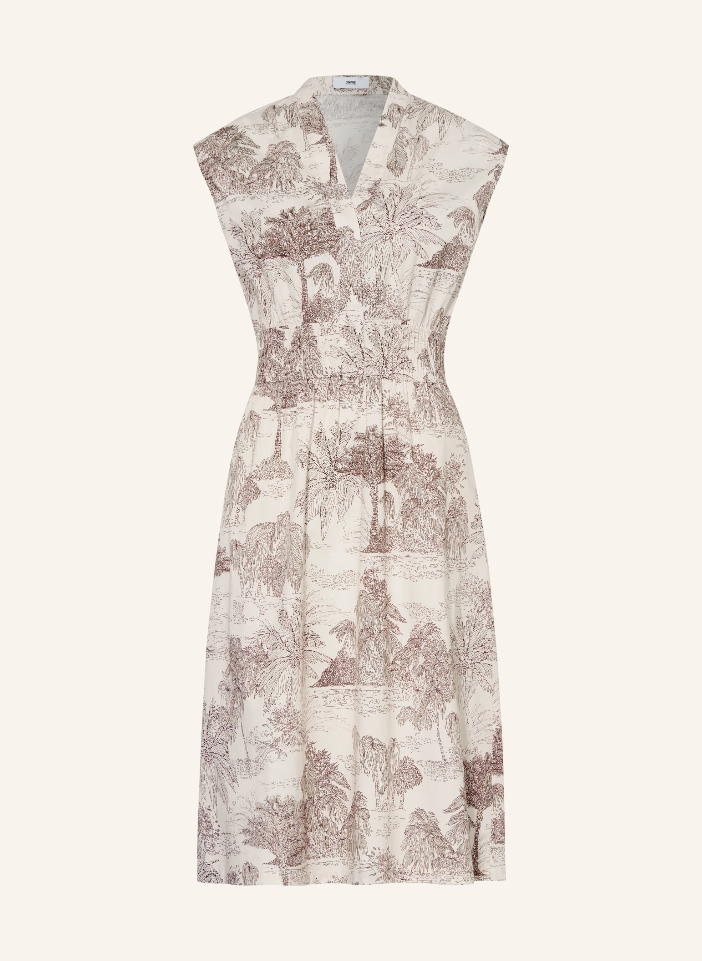CINQUE CIELVINO Dress: ECRU / BROWN