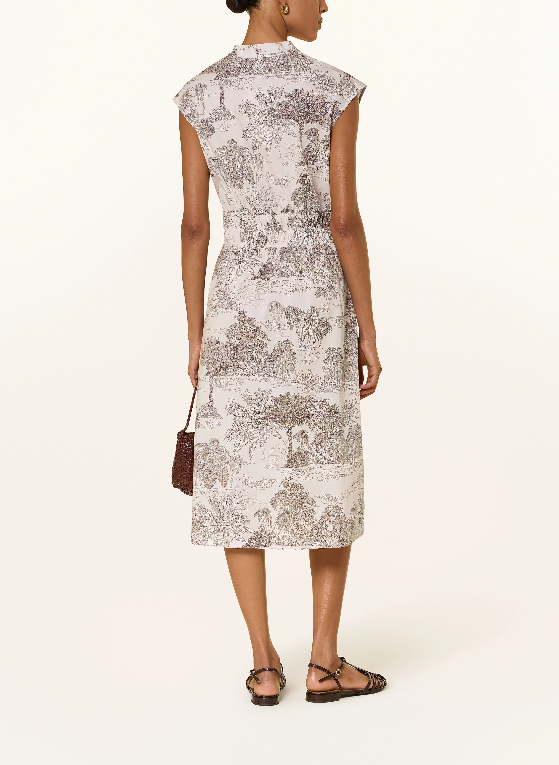 CINQUE CIELVINO Dress: ECRU / BROWN