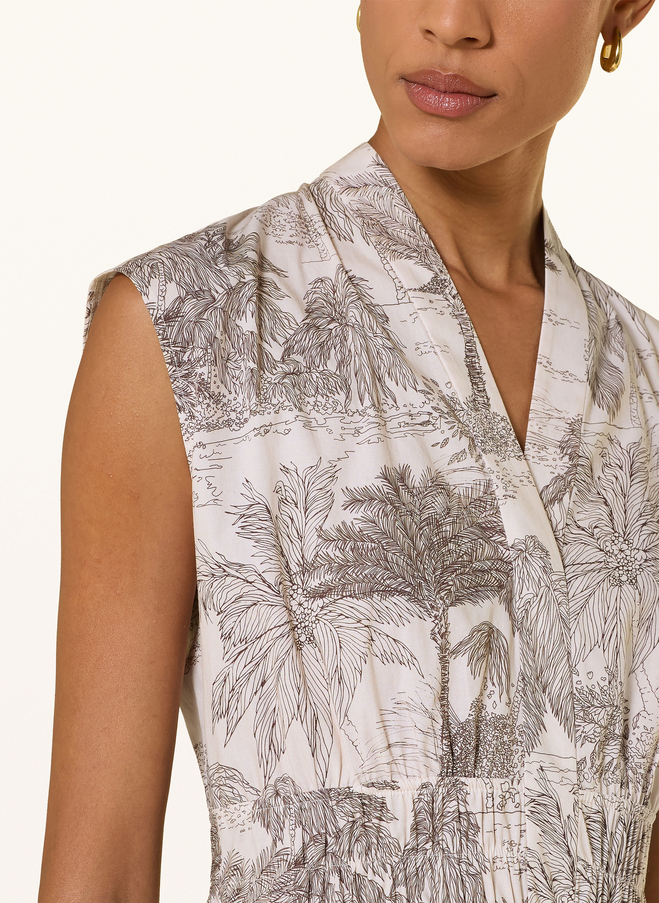 CINQUE CIELVINO Dress: ECRU / BROWN