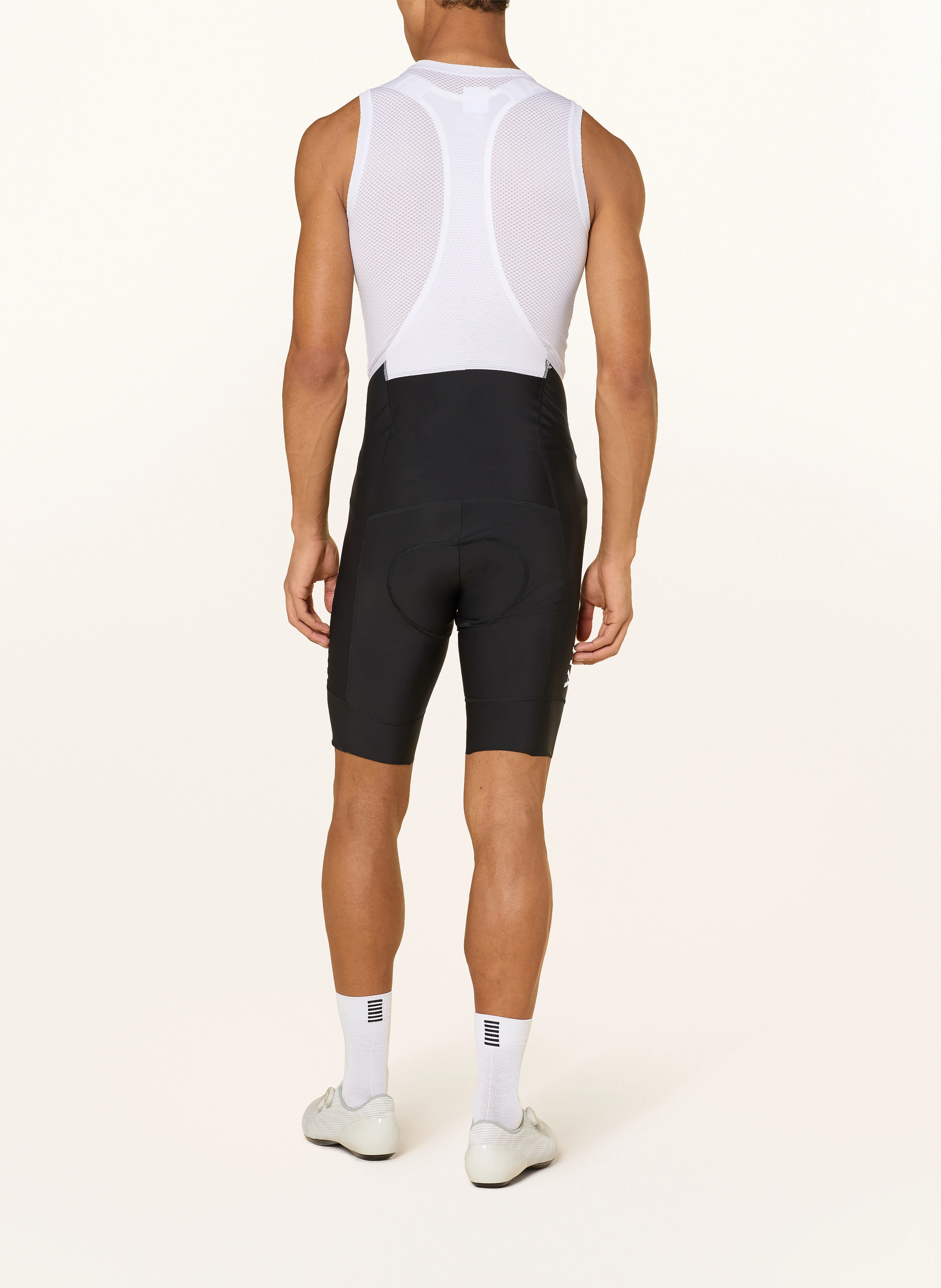 Rapha Cykelshorts PRO TEAM TRAINING BIB II med stropper og polstret indlæg: SORT / HVID