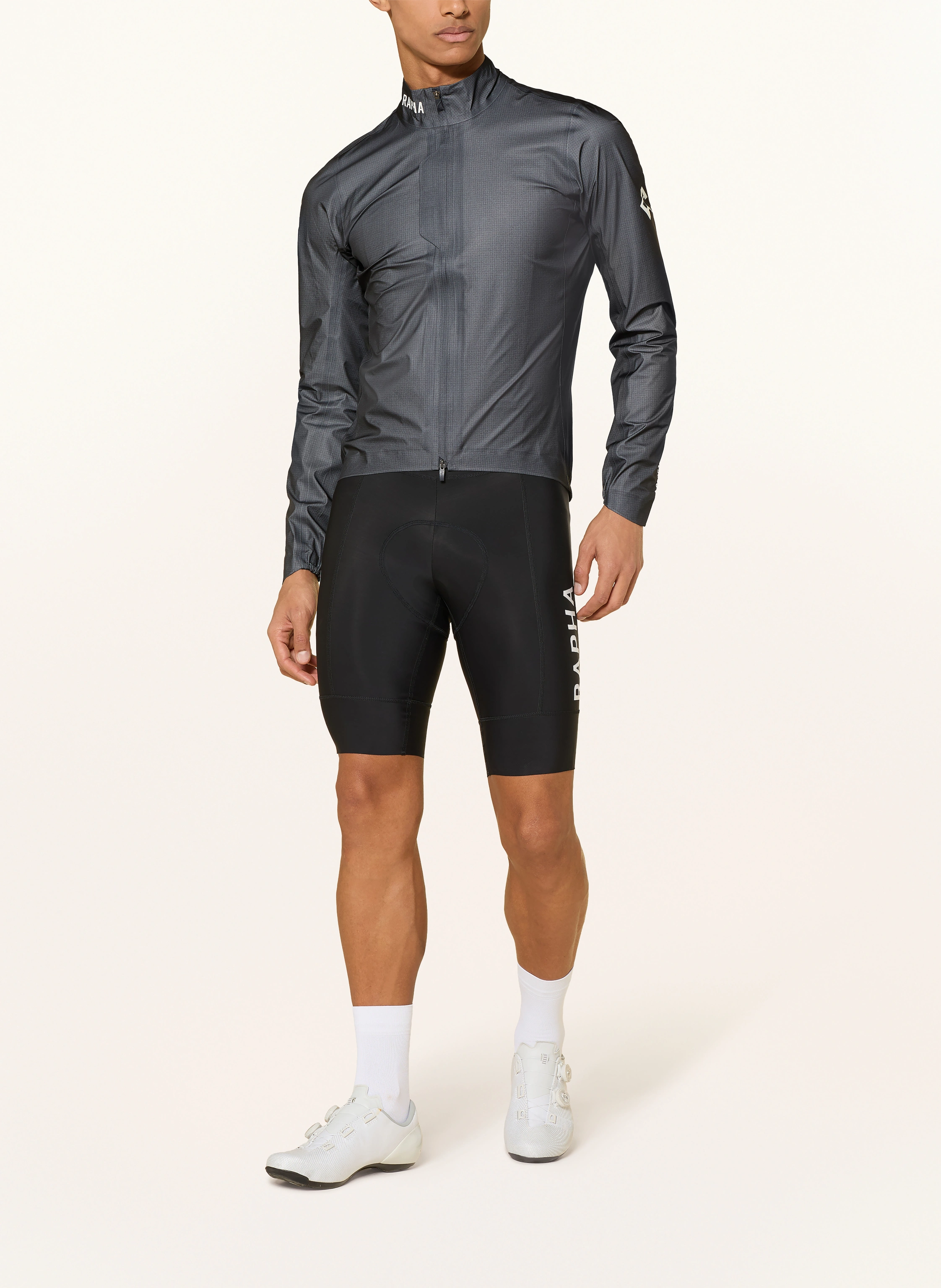 Rapha Cykelshorts PRO TEAM TRAINING BIB II med stropper og polstret indlæg: SORT / HVID