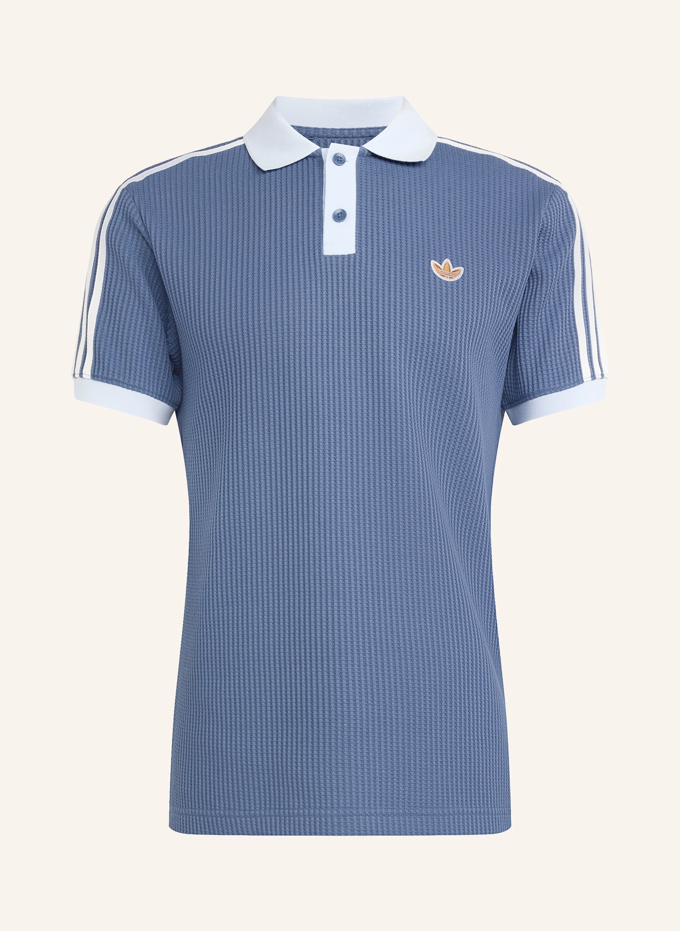 adidas Originals Tricou polo din tricot piqué WAFFLE KNIT în