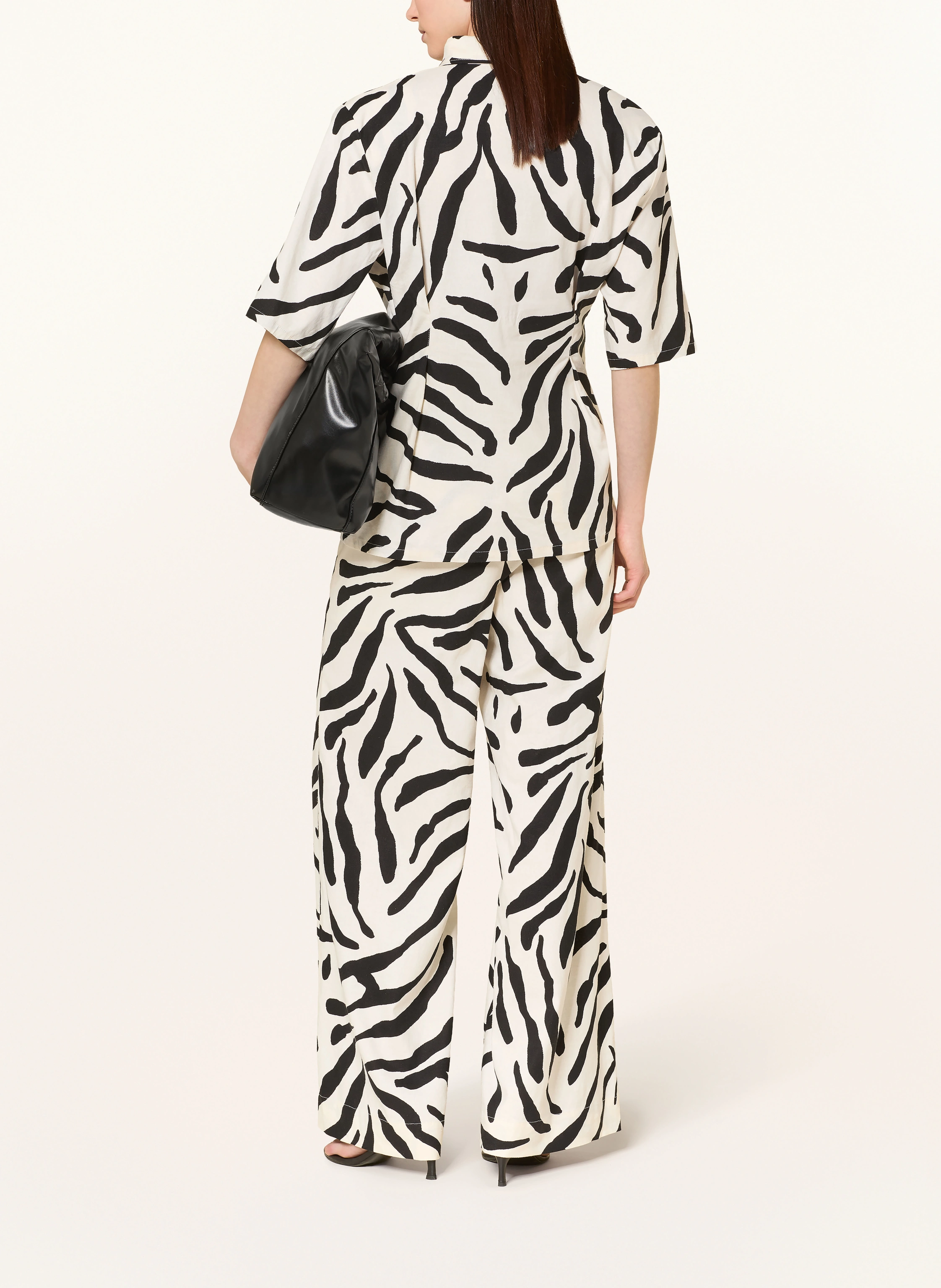 GESTUZ Marlene Pants GZZEONA: BLACK / WHITE