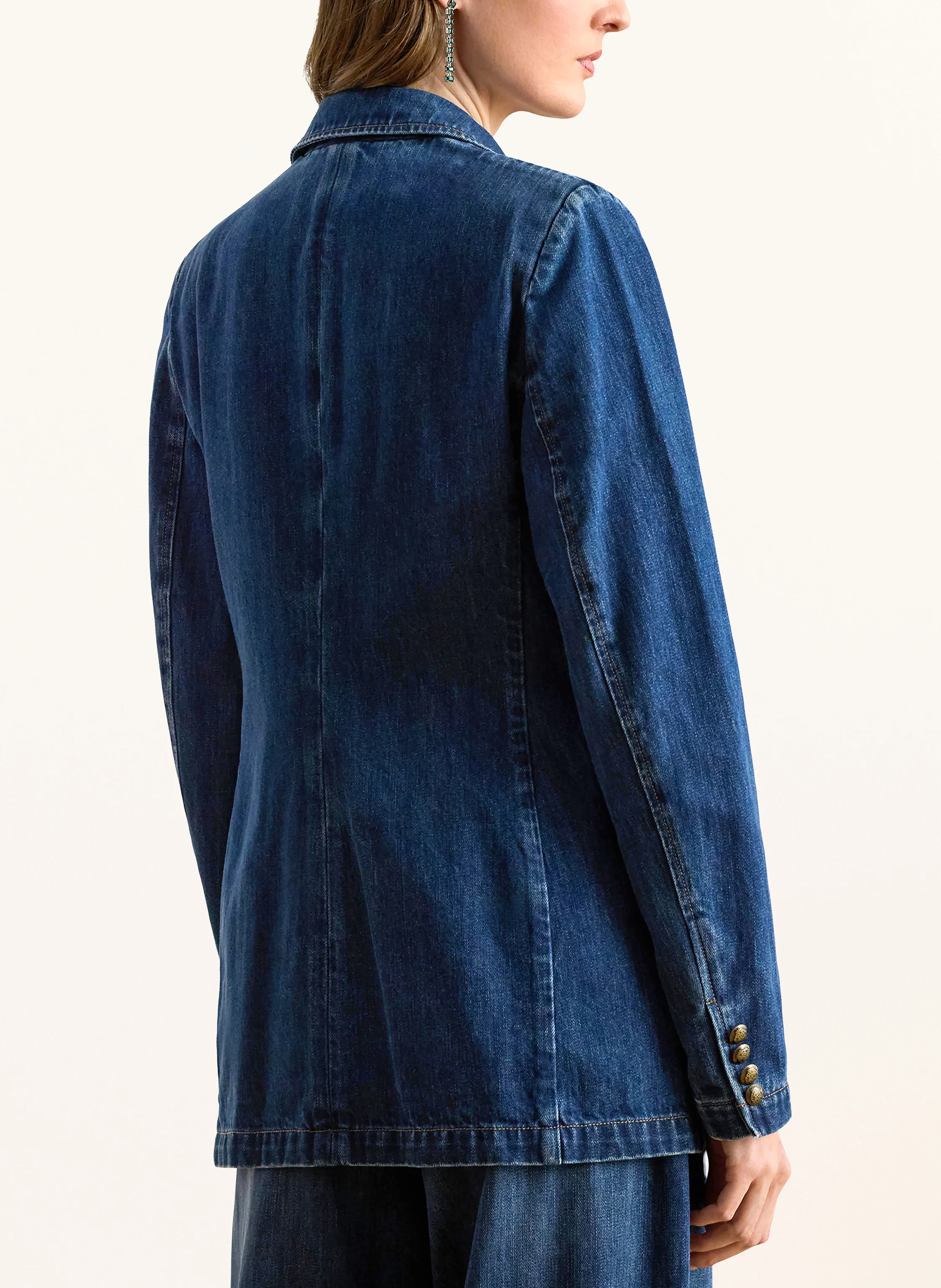 LAUREN RALPH LAUREN Denim blazer: DARK BLUE