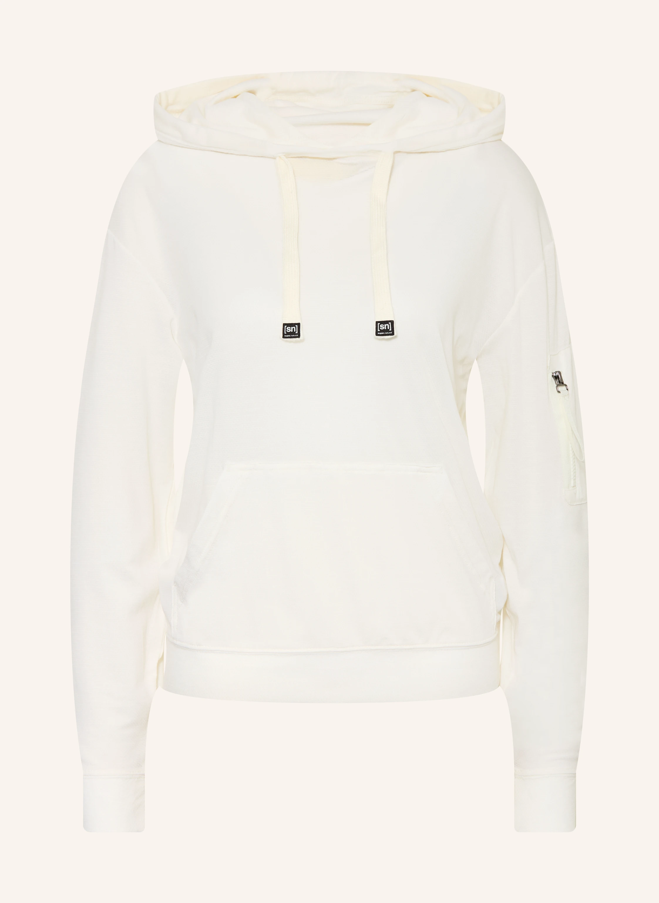 super natural AIR Hoodie with Merino Wool in white