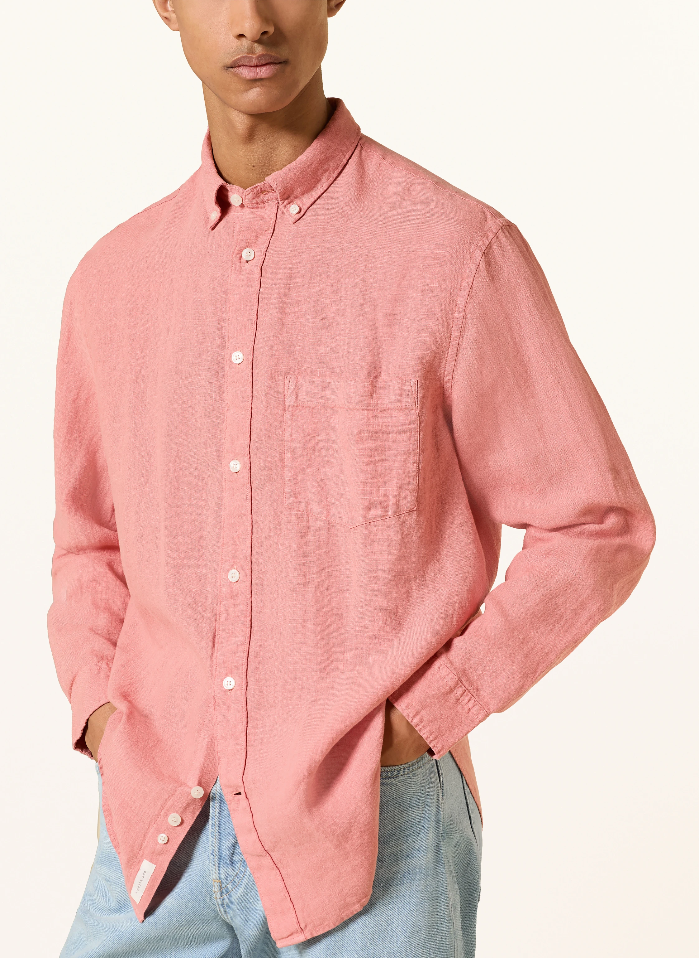 ARKET Linnedskjorte BALMAR Relaxed Fit: LYSERØD
