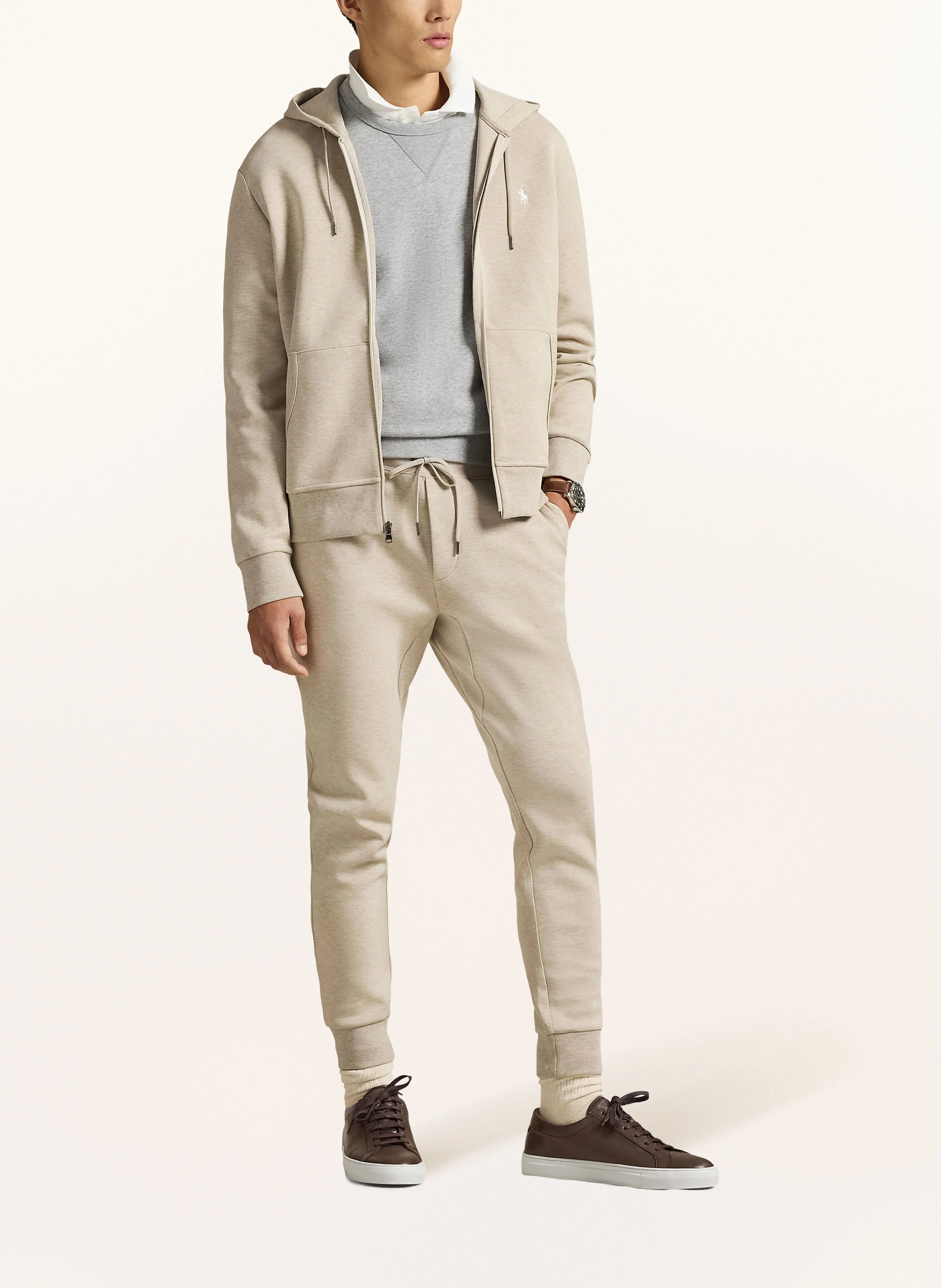 POLO RALPH LAUREN Sweat jacket: LIGHT BROWN