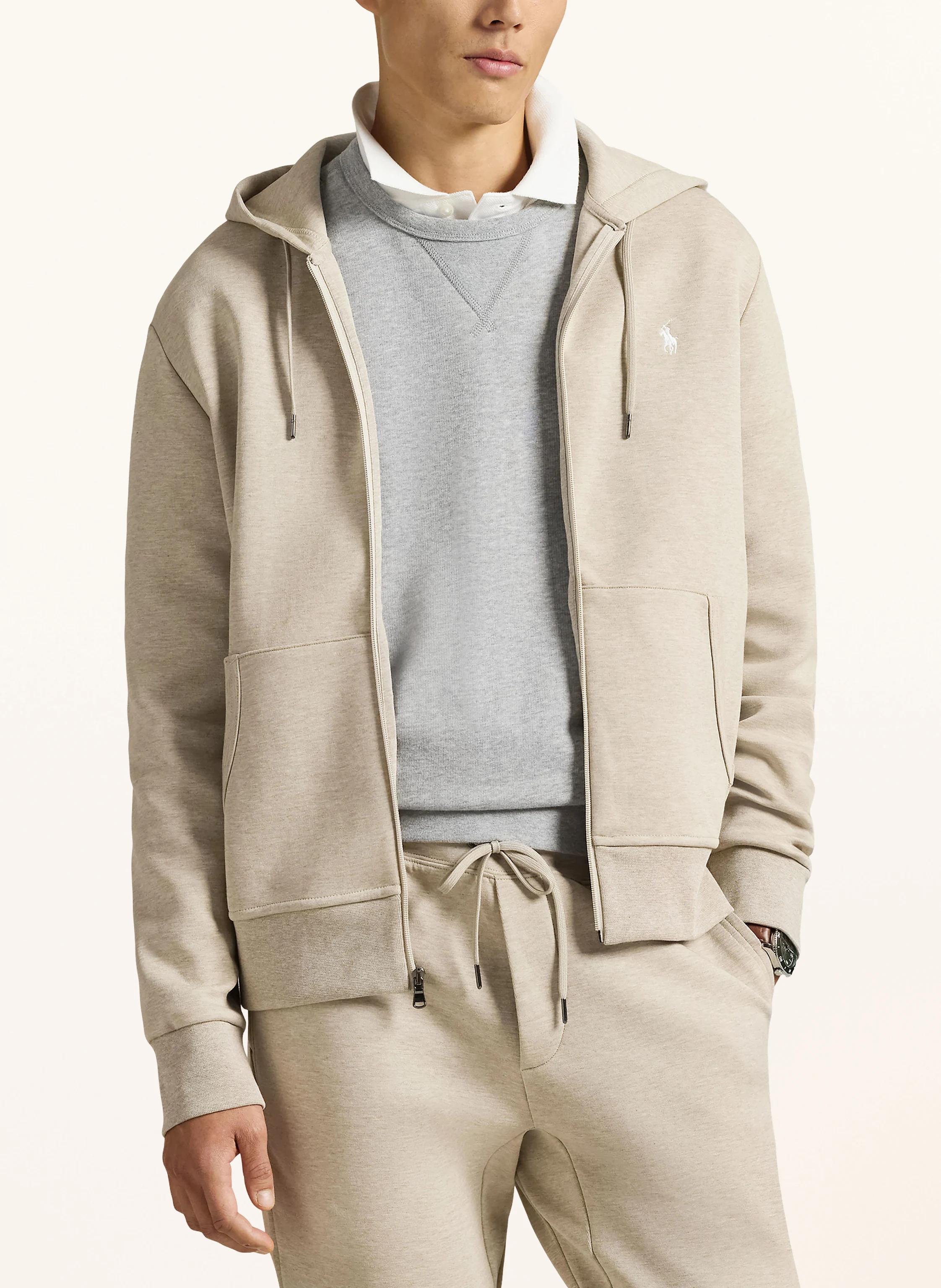 POLO RALPH LAUREN Sweat jacket: LIGHT BROWN
